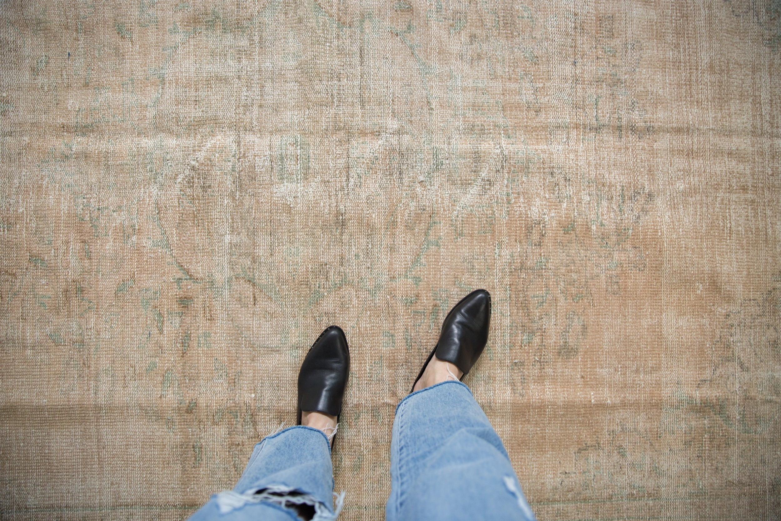 7x9.5 Vintage Distressed Oushak Carpet by Old New House® - product image 2 for Resin Society