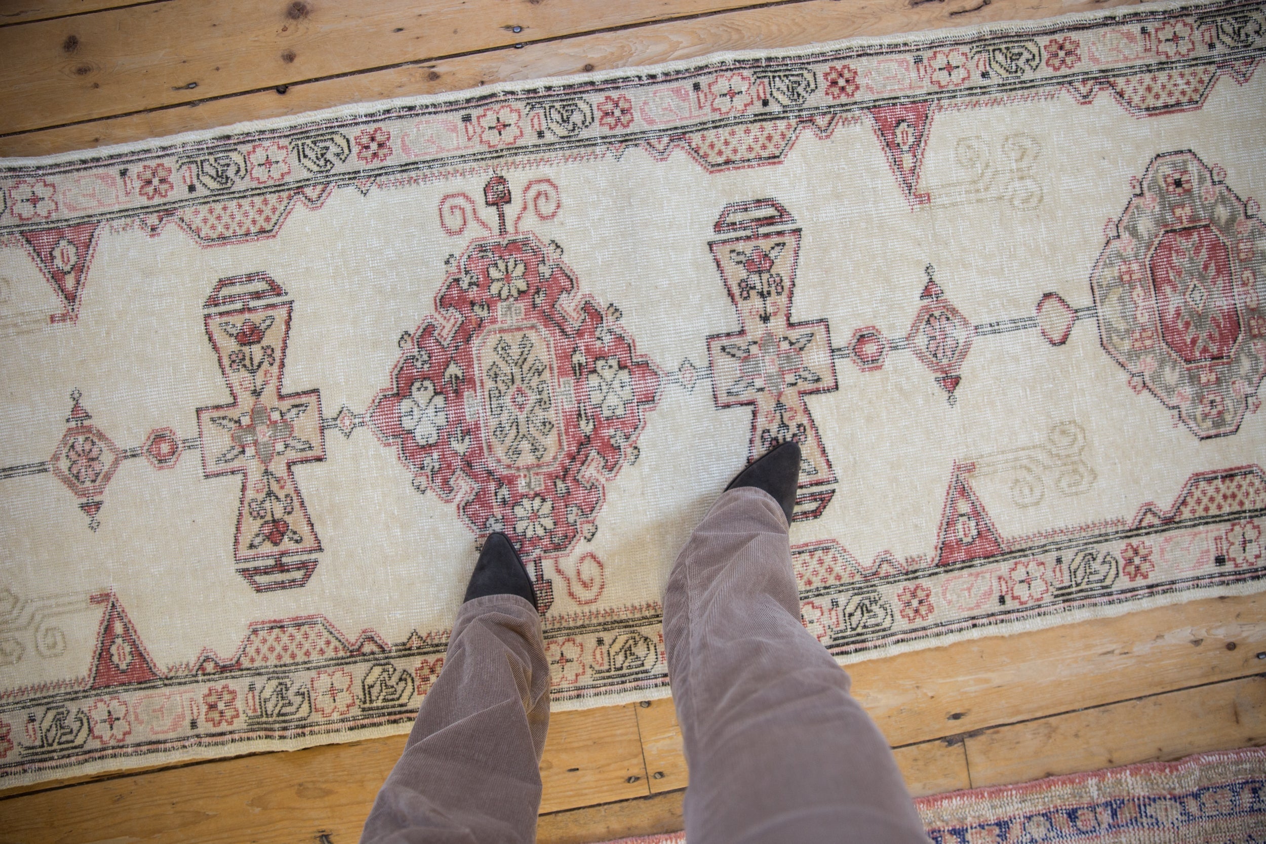 2.5x11 Vintage Distressed Sparta Rug Runner by Old New House® - product image 2 for Resin Society
