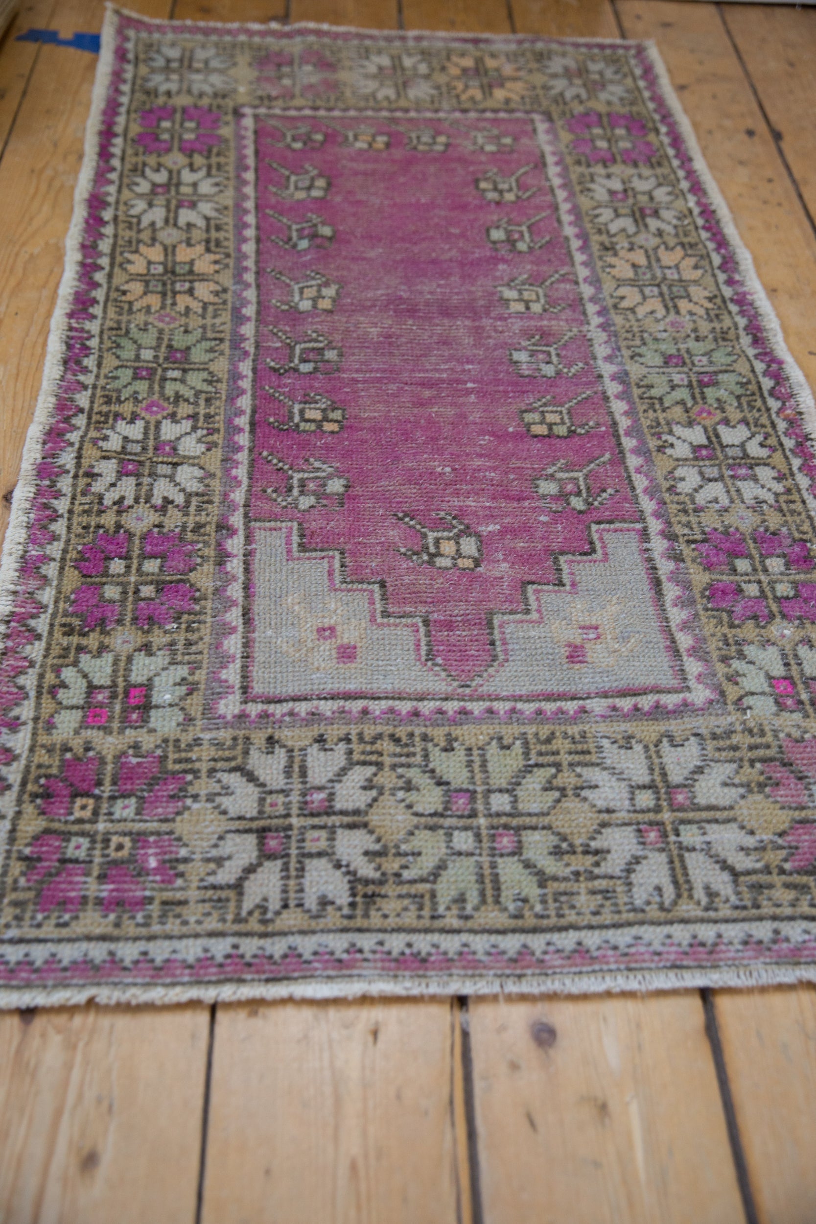 2x4 Vintage Distressed Oushak Rug Runner