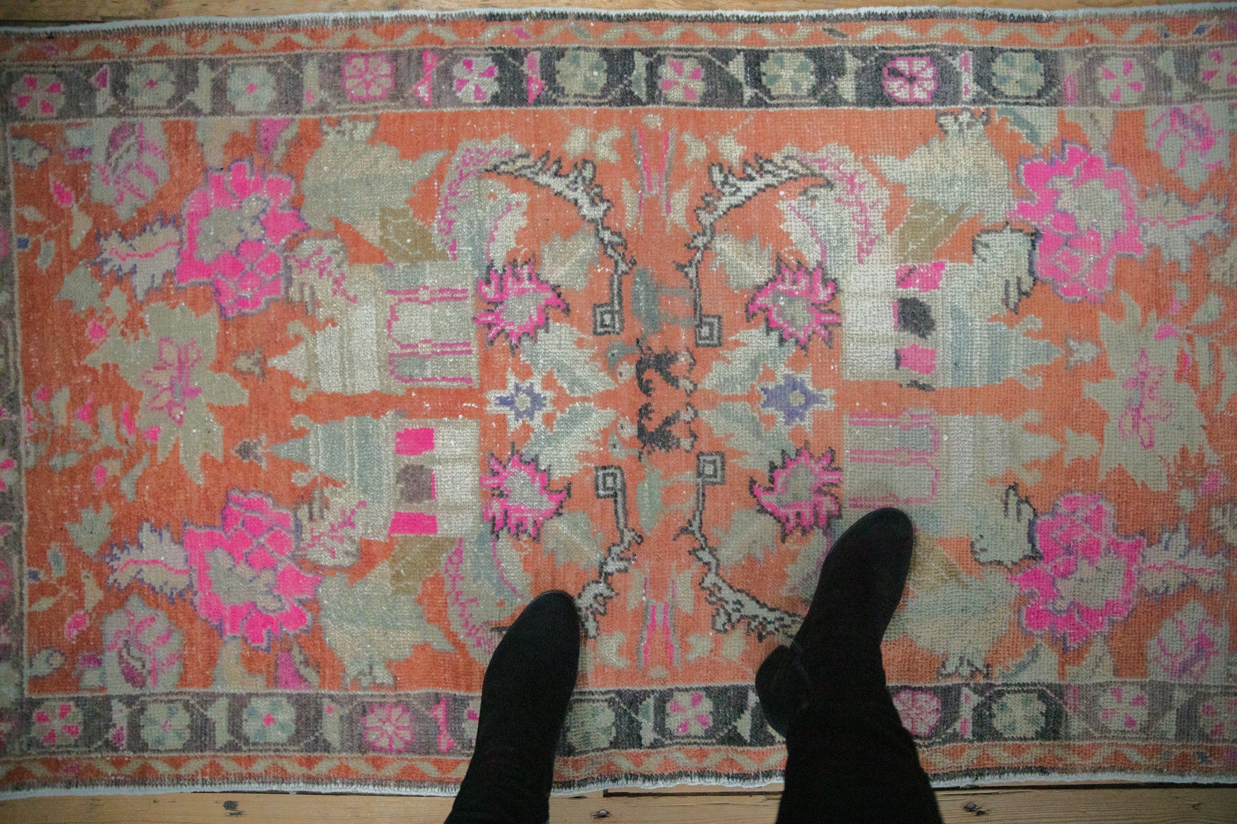 3x5.5 Vintage Distressed Oushak Rug by Old New House® - product image 2 for Resin Society