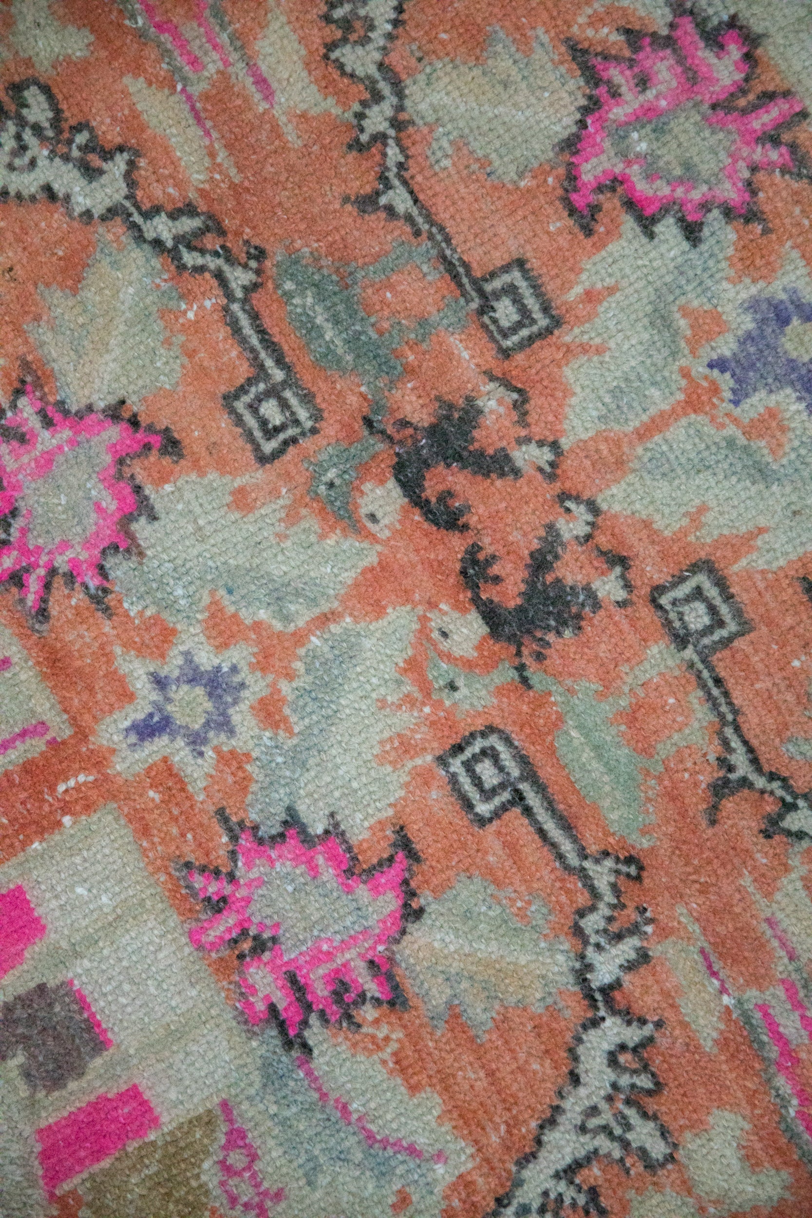 3x5.5 Vintage Distressed Oushak Rug by Old New House® - product image 3 for Resin Society