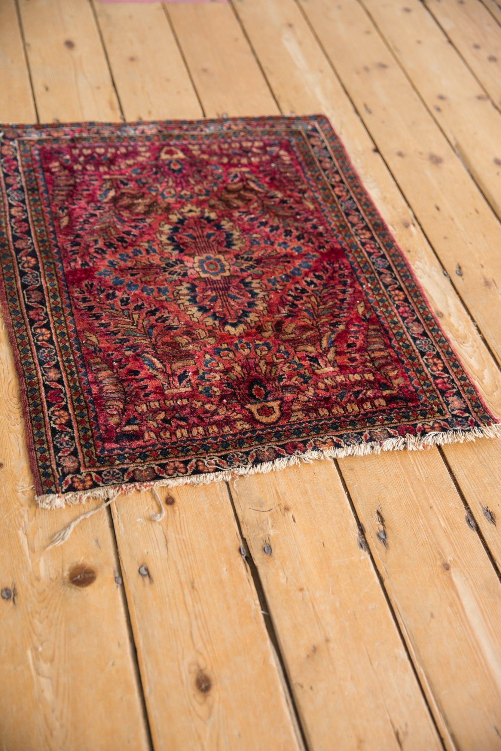 2x2.5 Vintage Fine American Sarouk Square Rug Mat