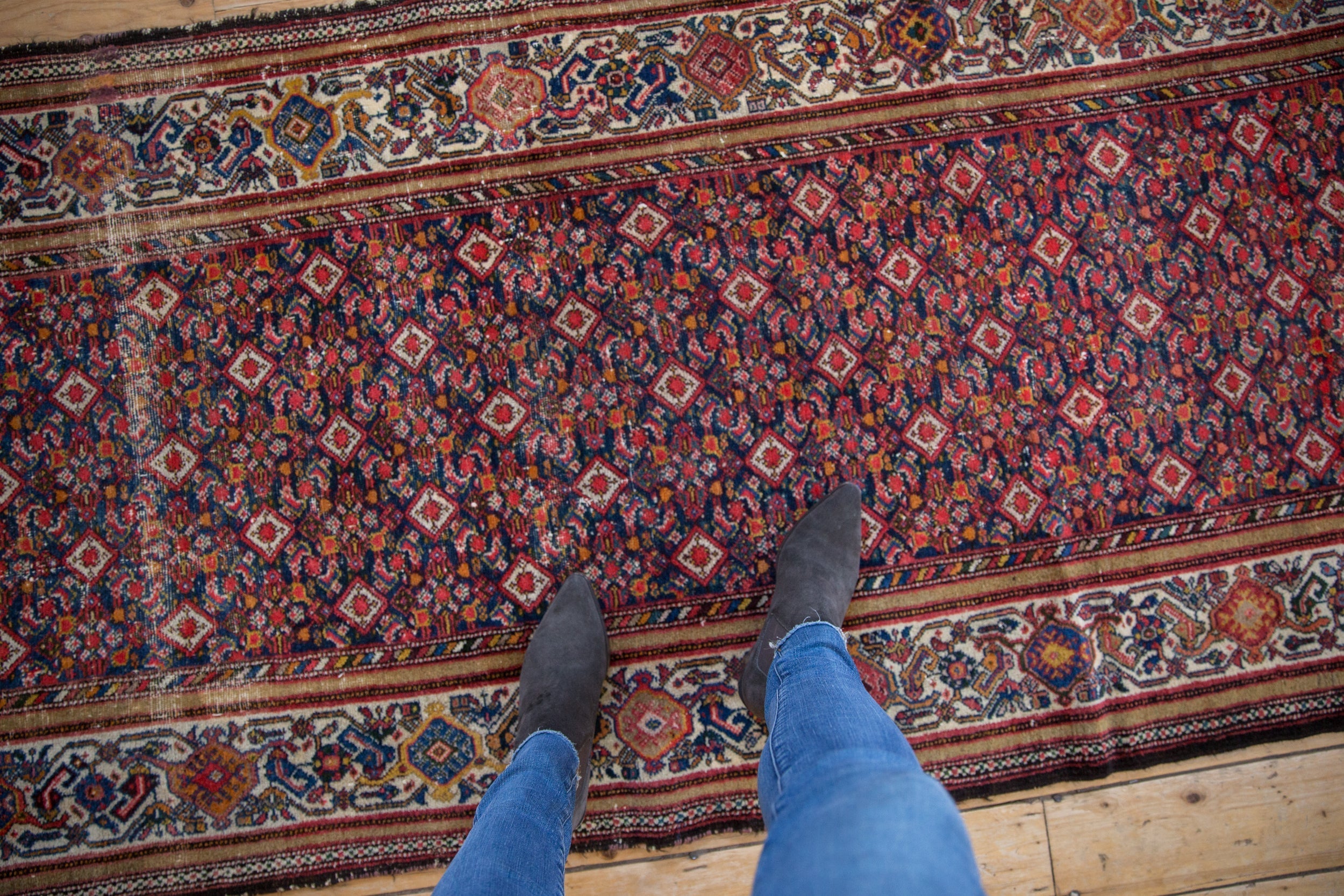 3.5x12 Vintage Malayer Rug Runner by Old New House® - product image 2 for Resin Society