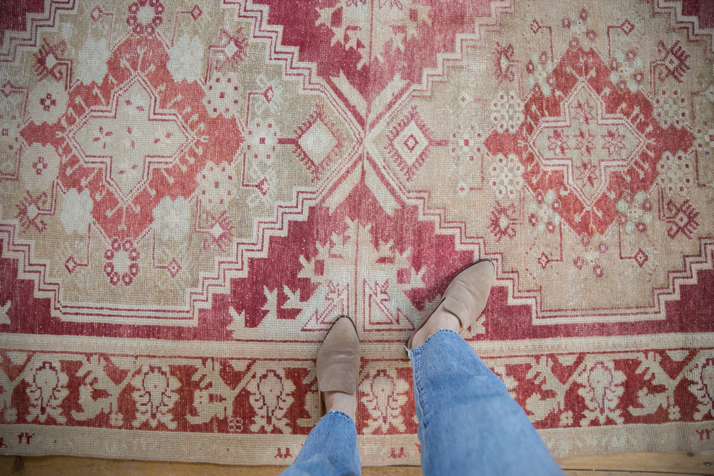 5x9 Vintage Distressed Oushak Carpet by Old New House® - product image 2 for Resin Society