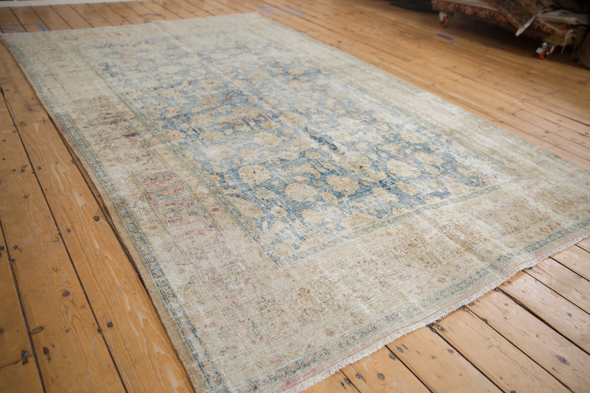 RESERVED 6.5x10.5 Vintage Distressed Meshed Carpet