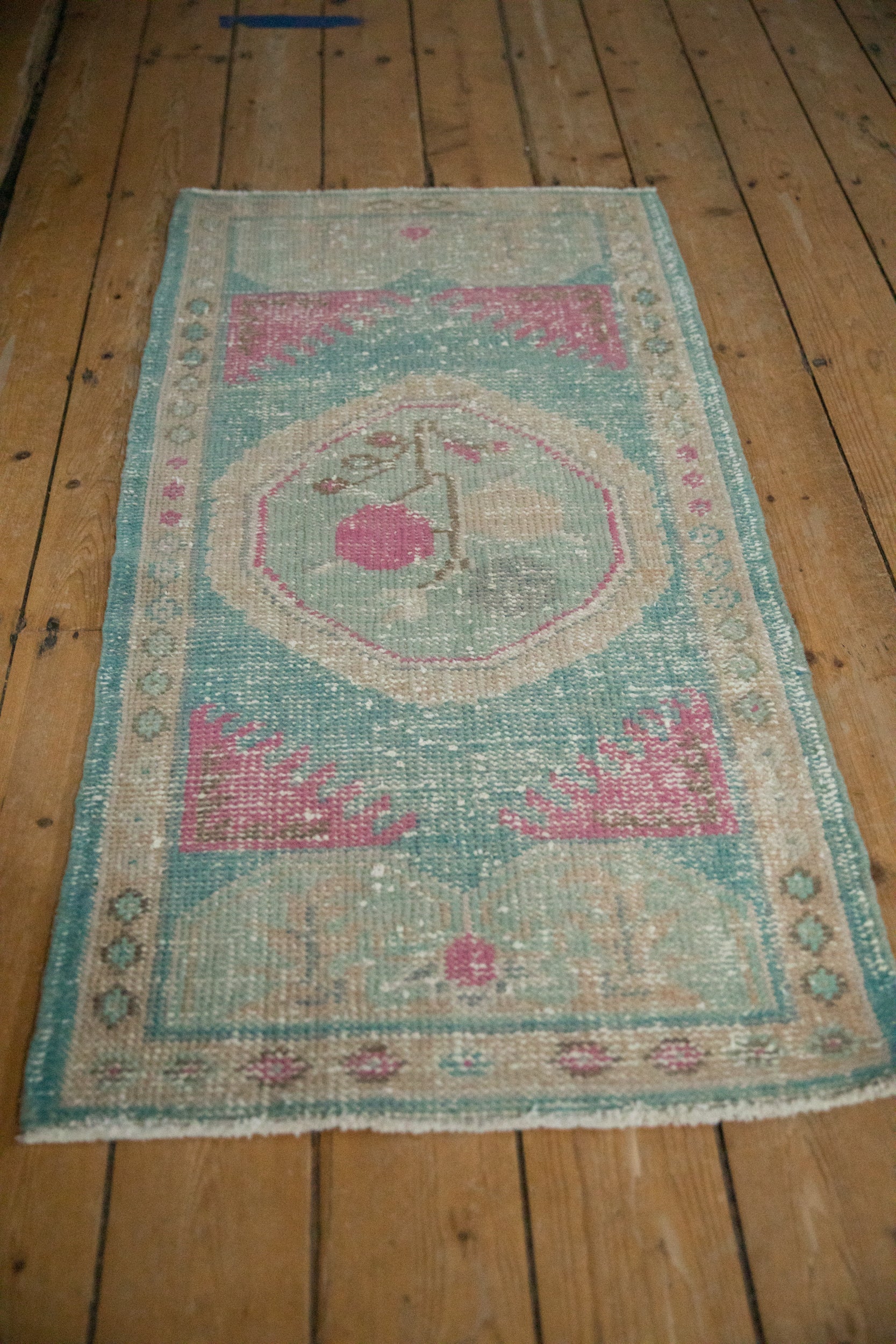 2x4.5 Vintage Distressed Oushak Rug Runner