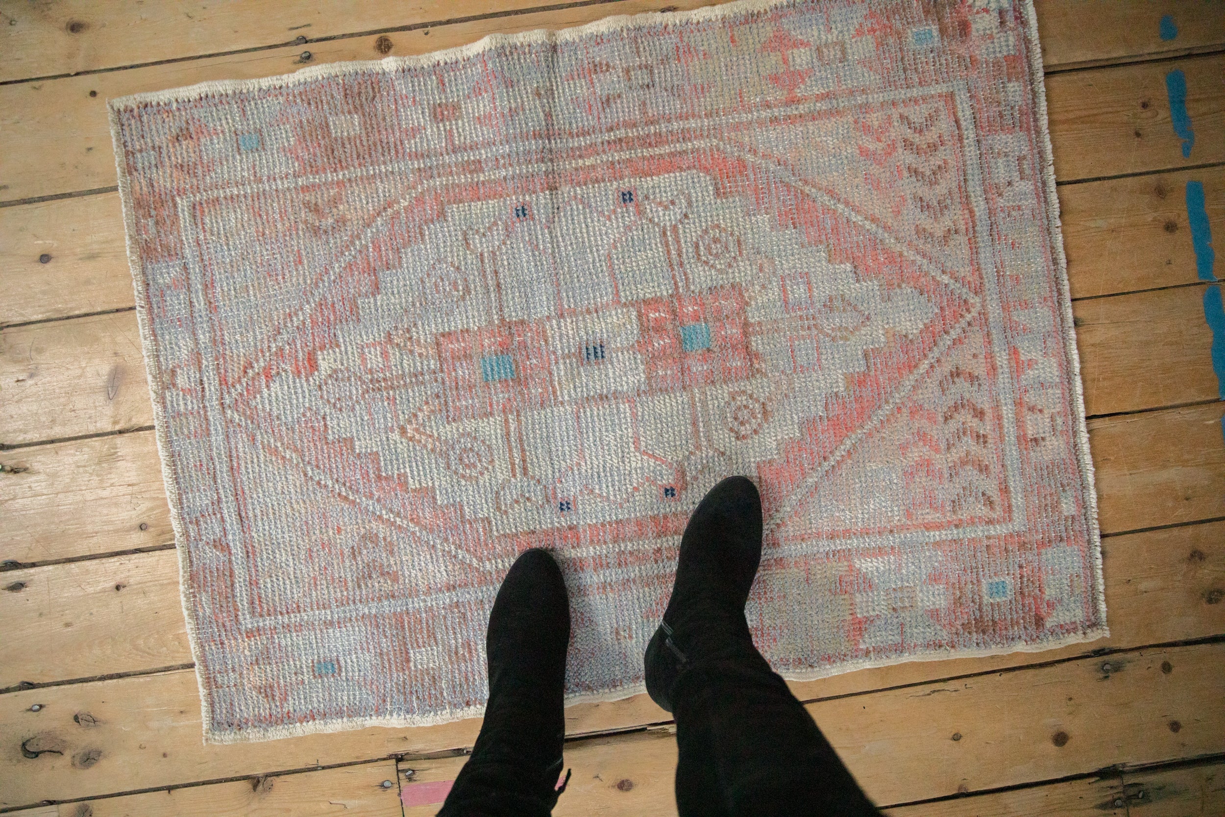 2.5x3.5 Vintage Distressed Oushak Rug