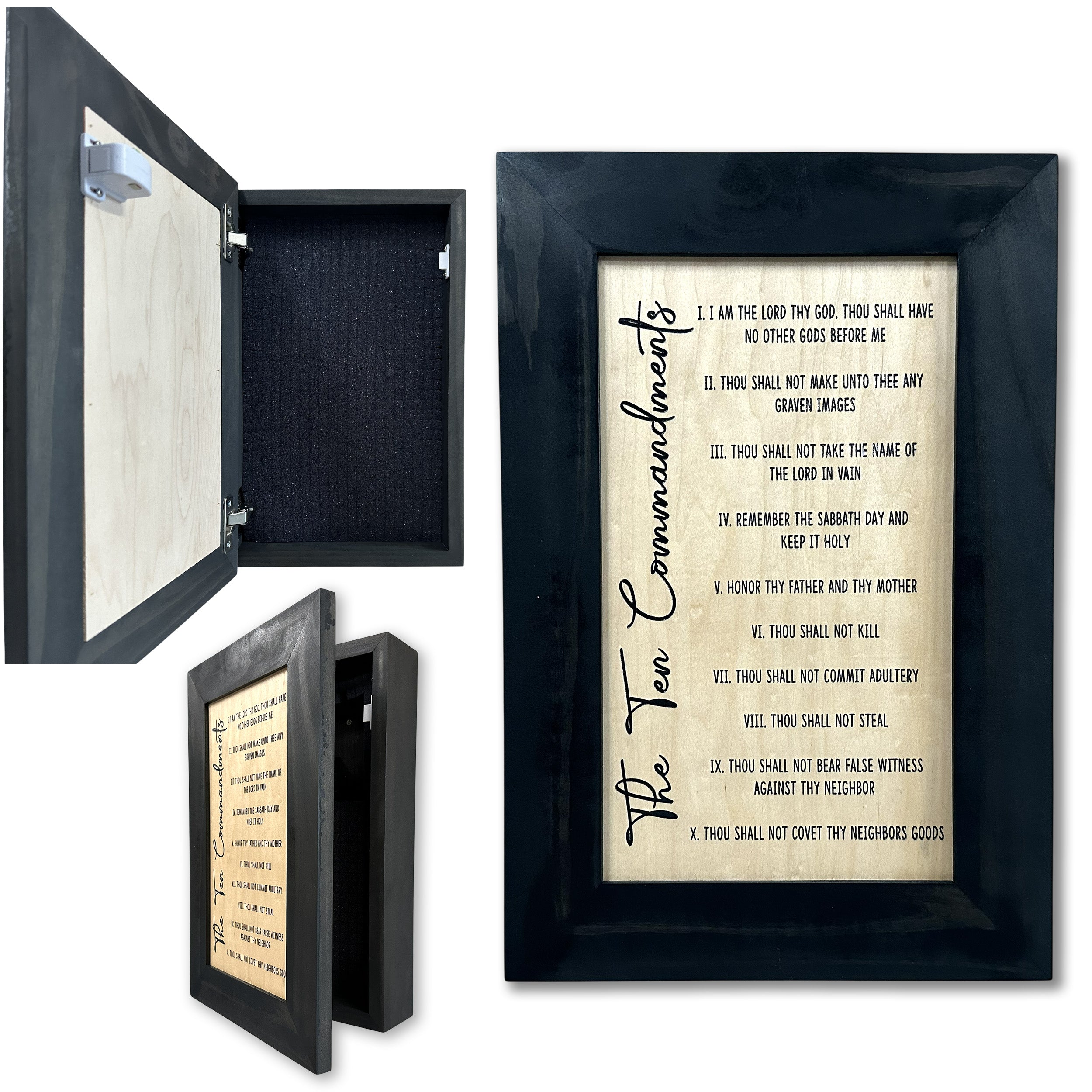 Ten Commandments Religious Gun Concealment Furniture by Bellewood Designs - main product image for Resin Society
