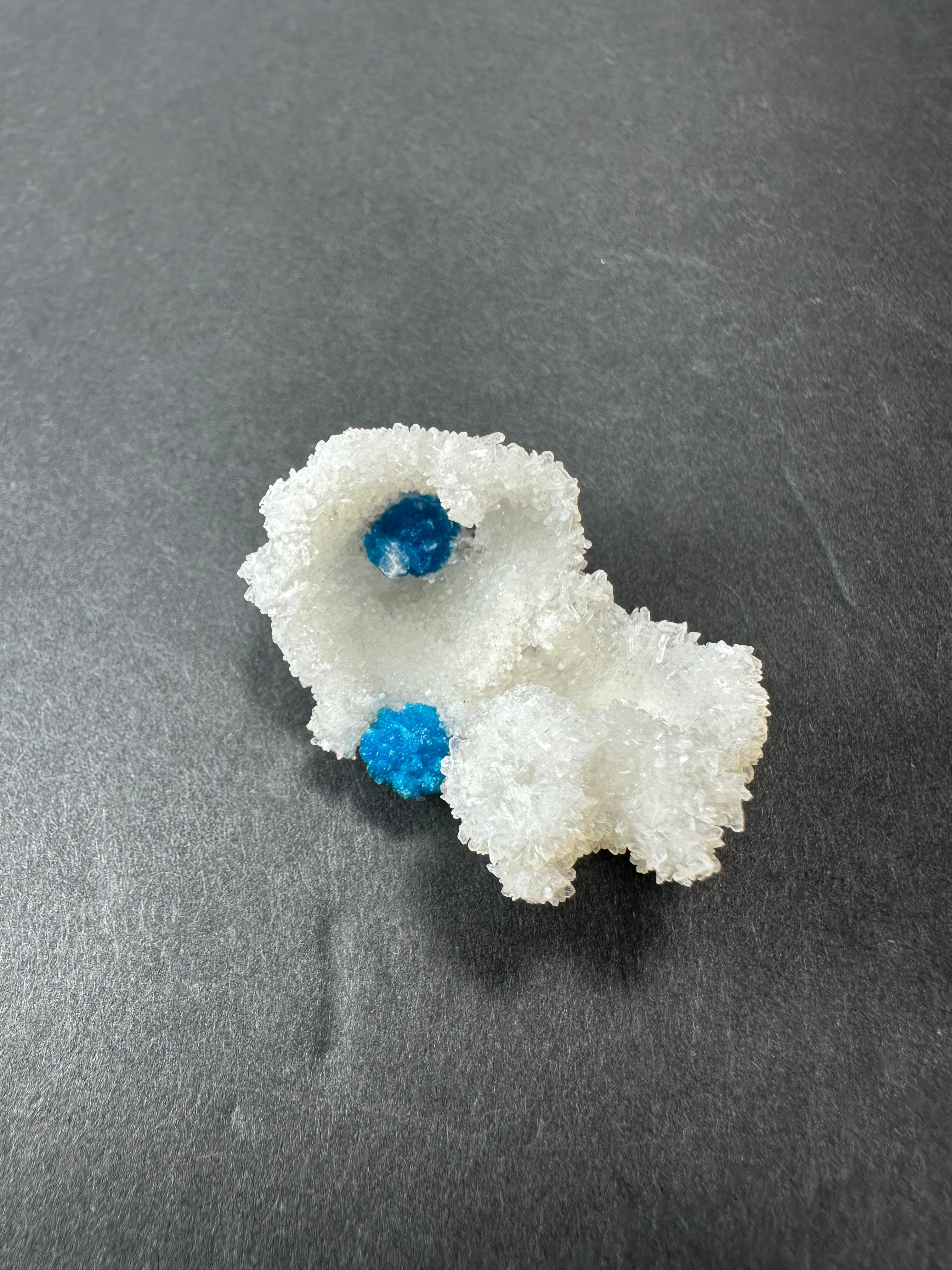 Cavansite Ball 'Floaters' on Stilbite MD by Rare Earth Gallery