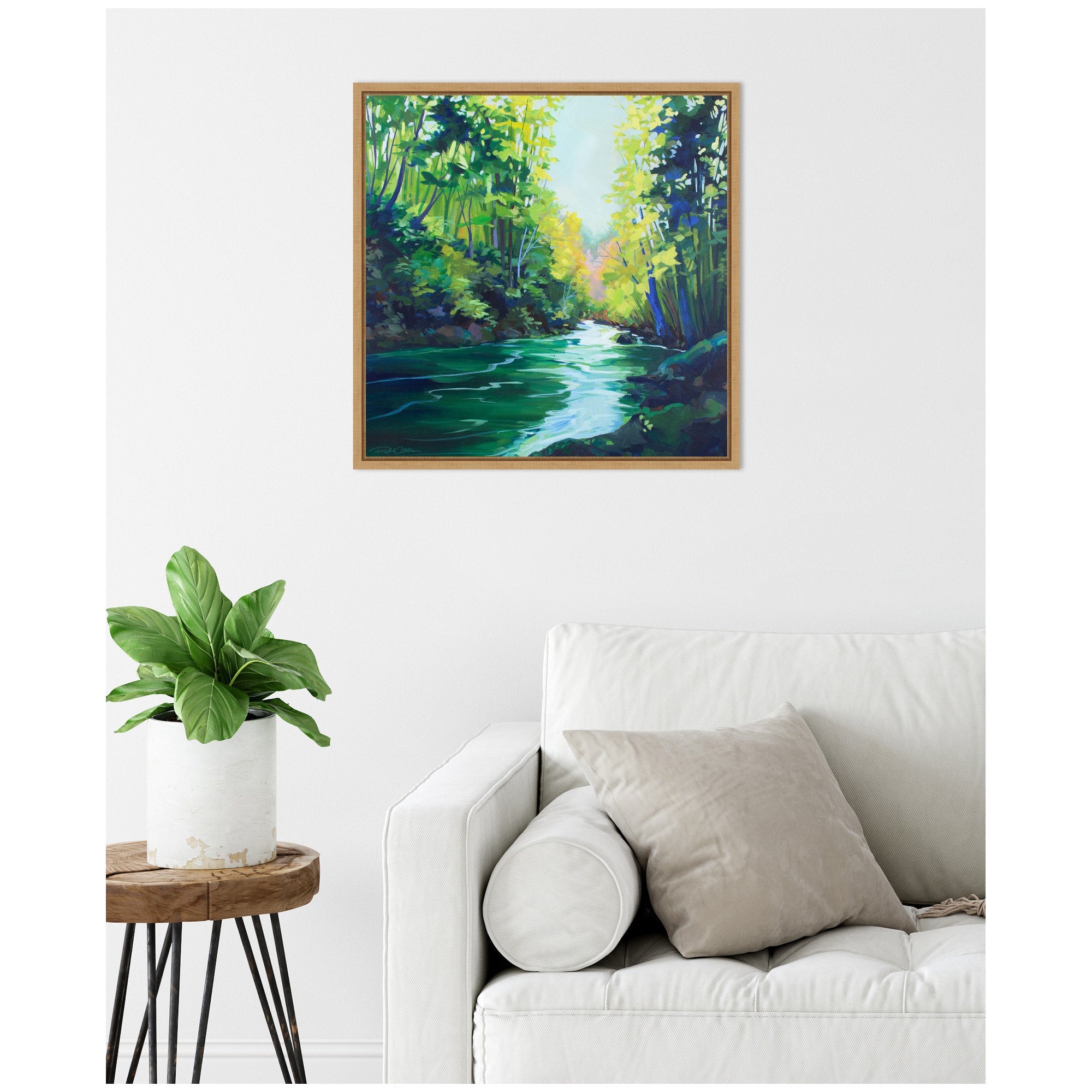 Sylvie Downstream Framed Canvas by Rachel Christopoulos