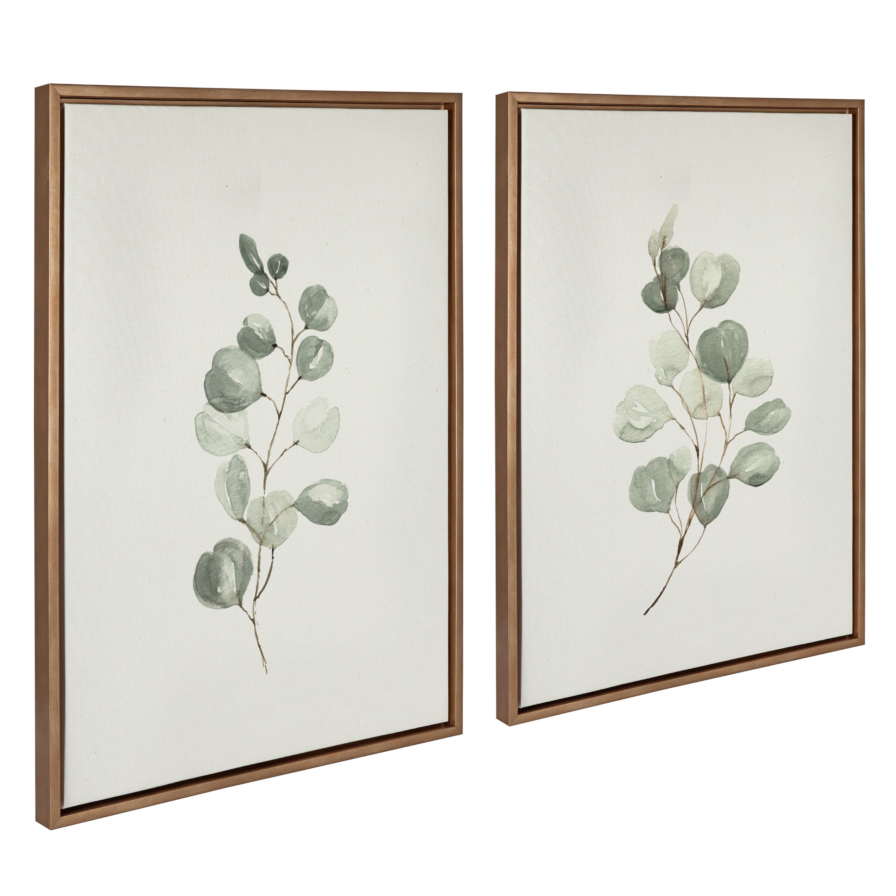 Sylvie Eucalyptus Framed Canvas Set by Maja Mitrovic