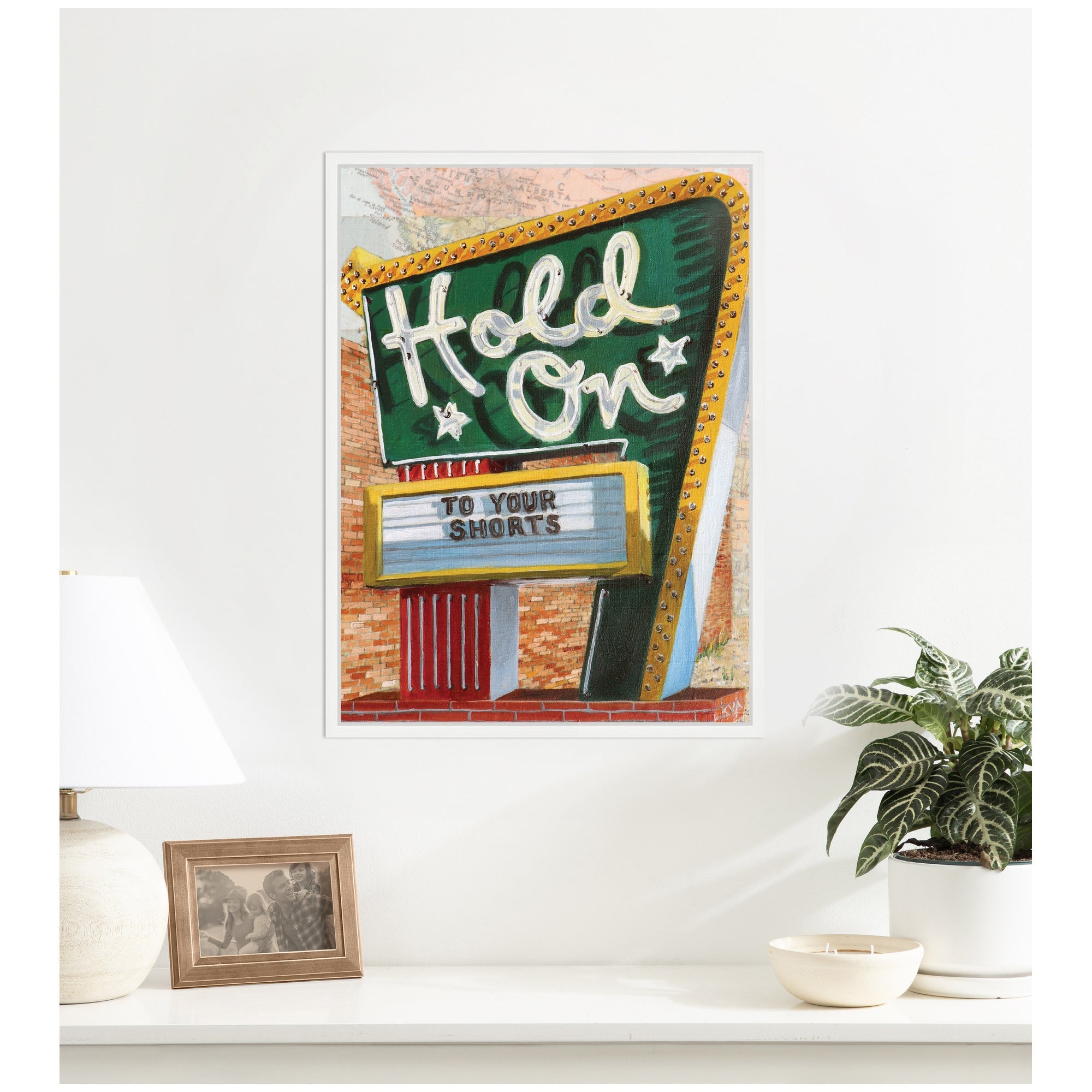 Hold On To Your Shorts by Krista V.
Allenstein Framed Canvas Wall Art Print