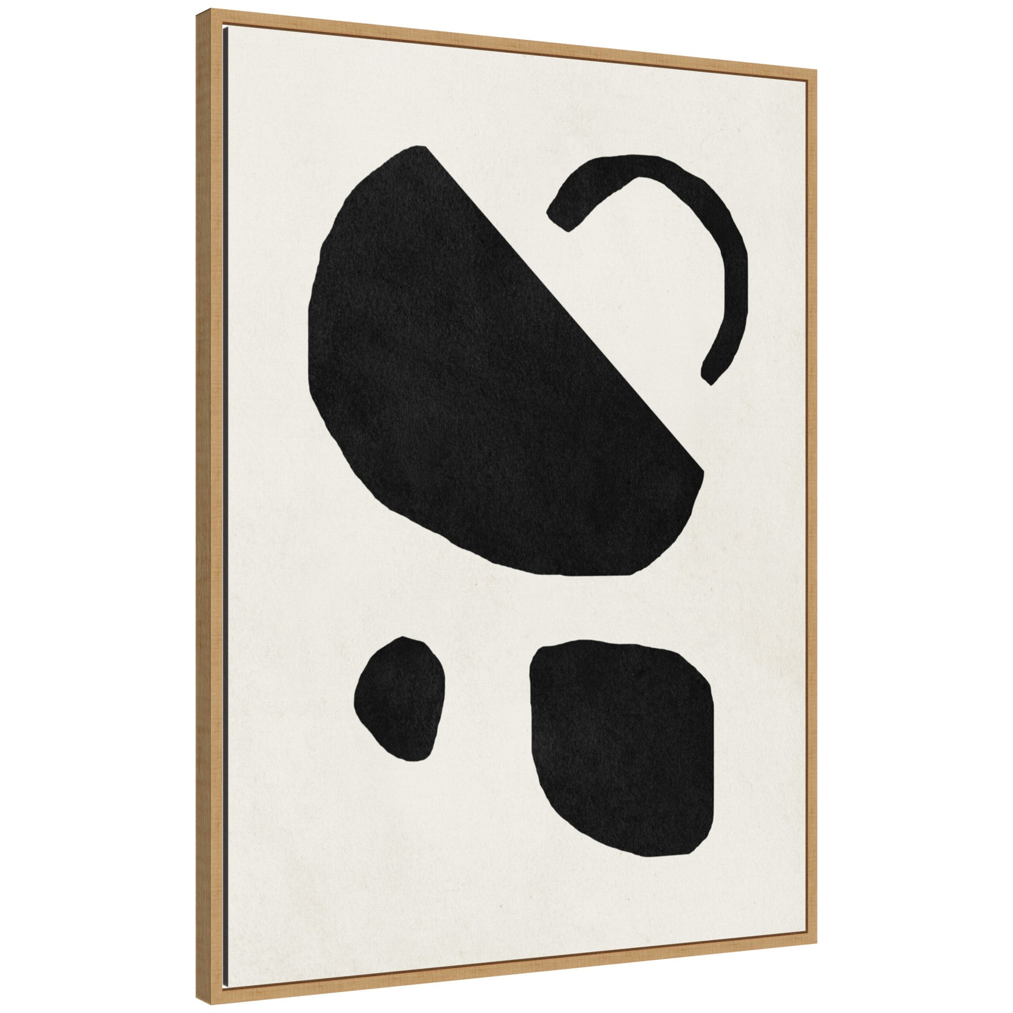 Sylvie Black Geometric Abstract 2 Framed Canvas by July Art Prints