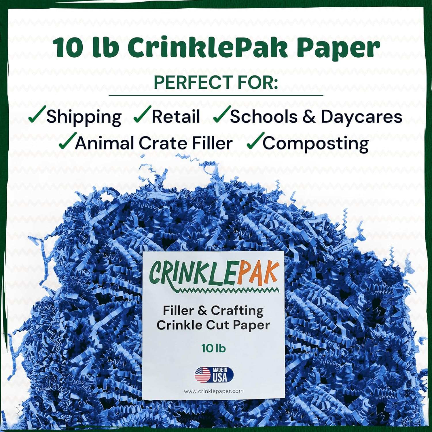 10 LB Blue Crinkle Paper by CrinklePak - product image 2 for Resin Society
