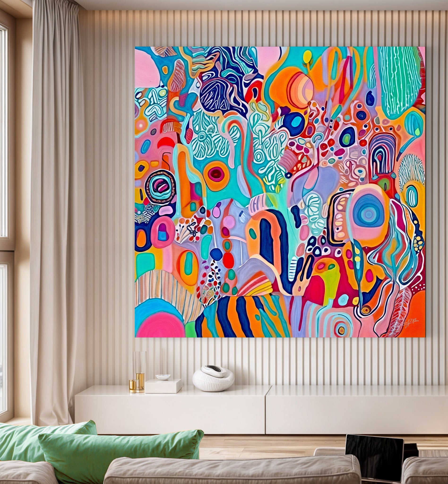 Canvas Print: "Kaleidoscopic Voyage III" by Tailored Canvases - main product image for Resin Society