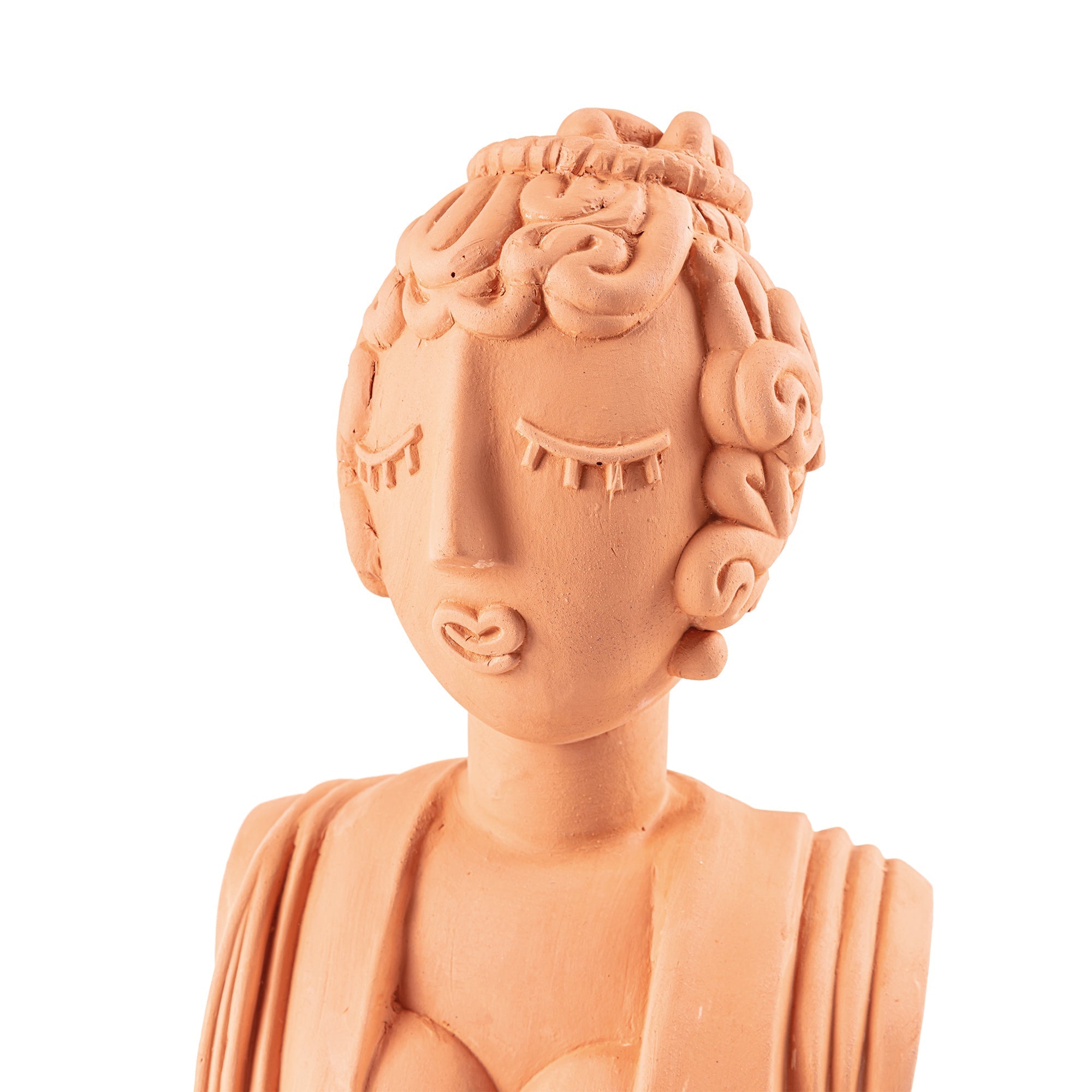 Magna Graecia Terracotta Bust Poppea detail image - Resin Society