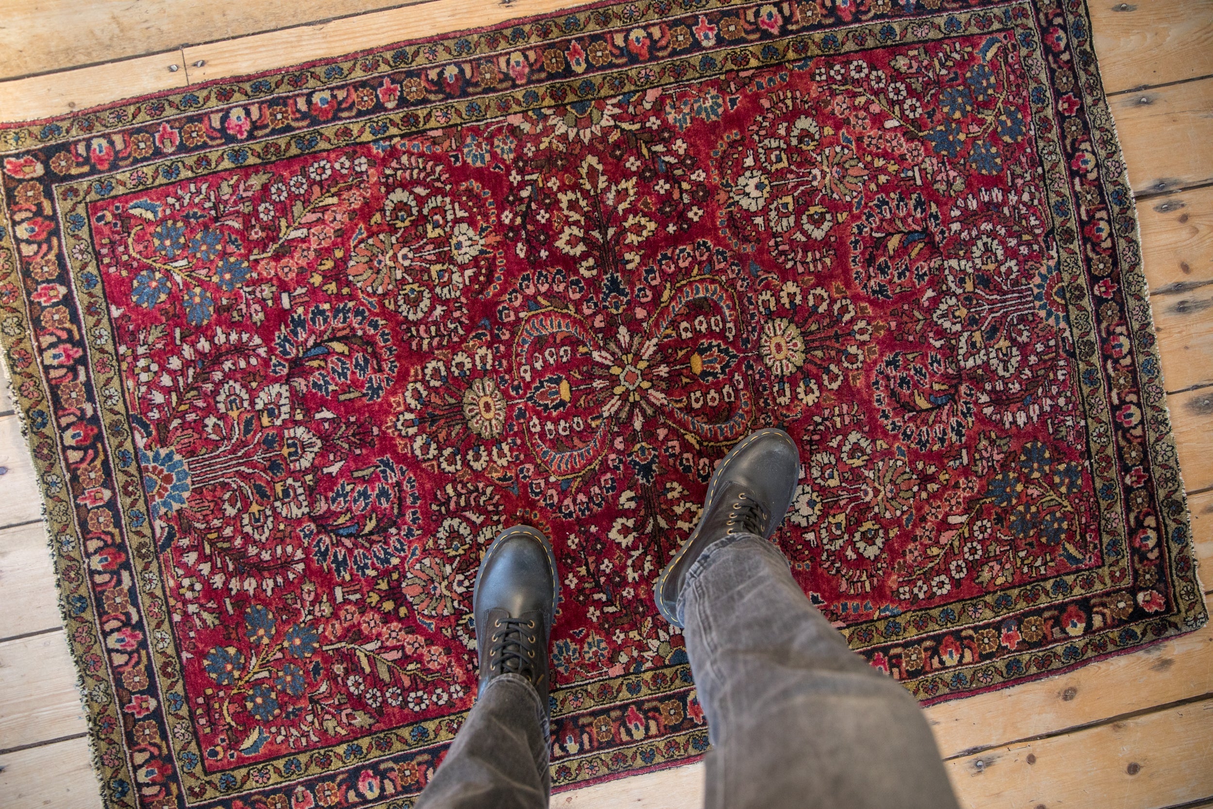 3x5 Antique German Sarouk Rug by Old New House® - product image 2 for Resin Society