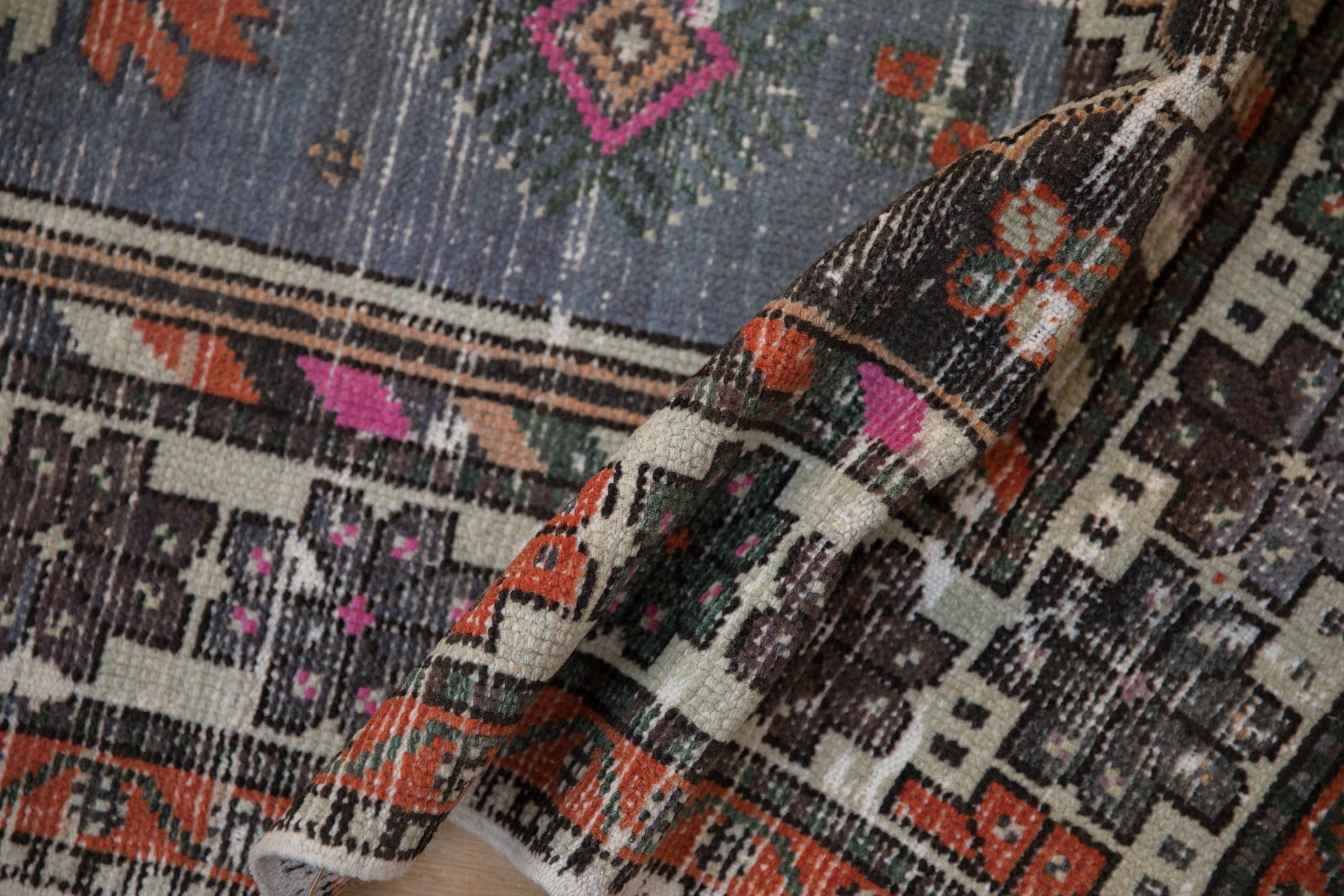 2.5x5 Vintage Distressed Oushak Rug Runner by Old New House® - product image 9 for Resin Society