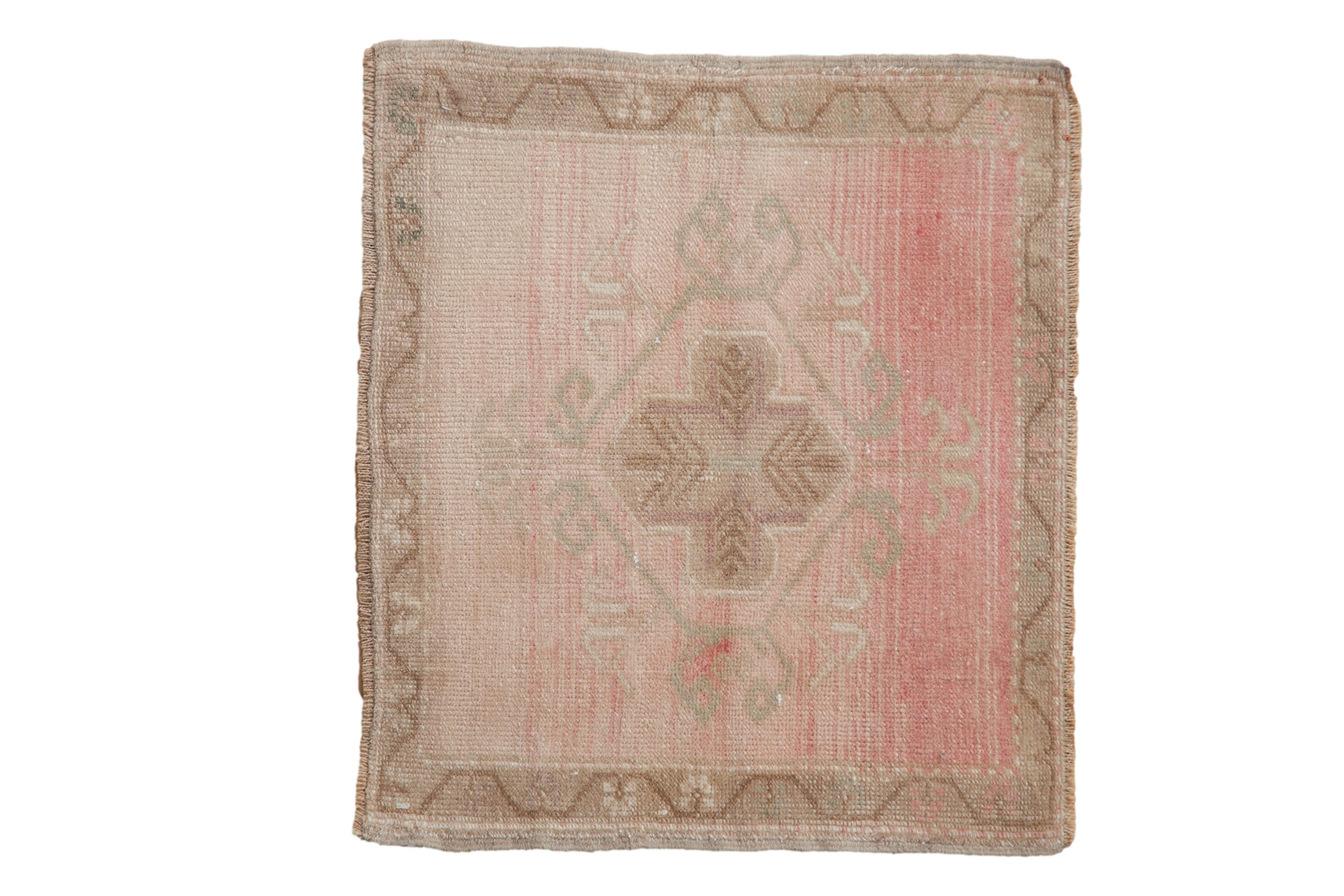 2x2.5 Vintage Distressed Oushak Square Rug Mat
