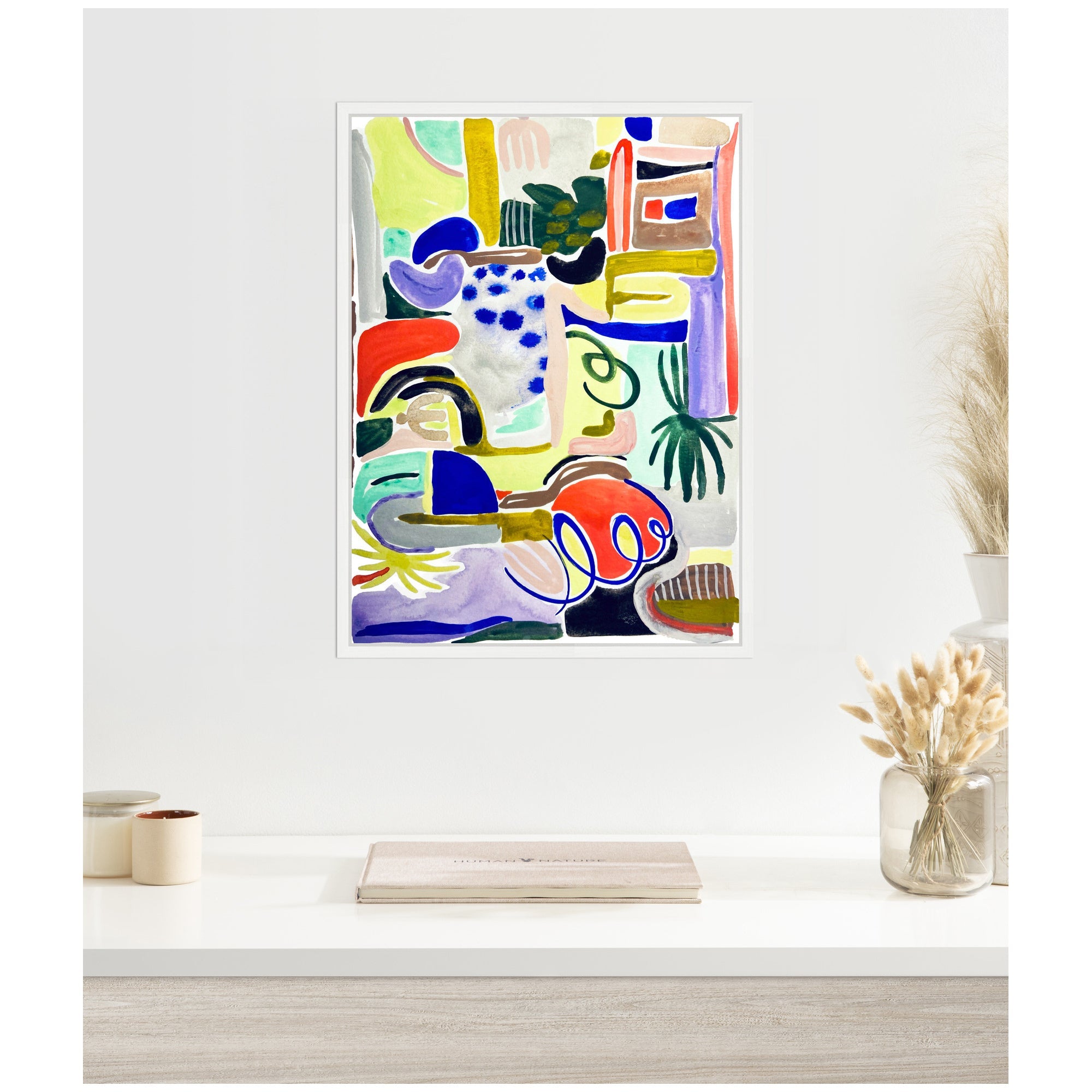 Sylvie Abstract 07 Framed Canvas by Emma Daisy