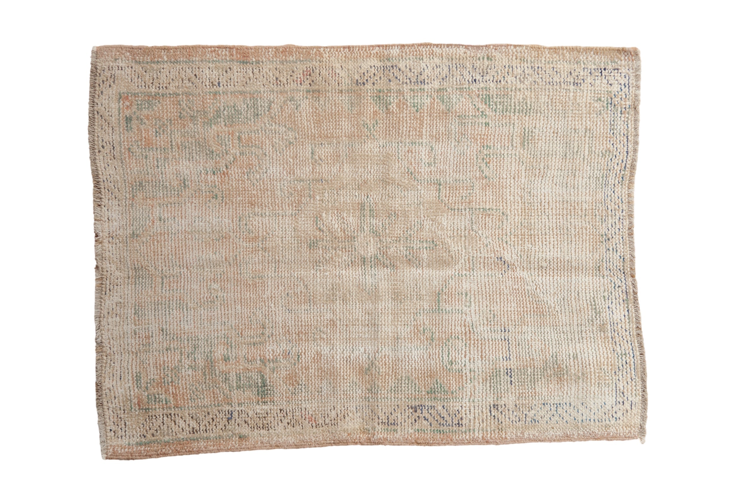 3x3.5 Vintage Distressed Oushak Square Rug