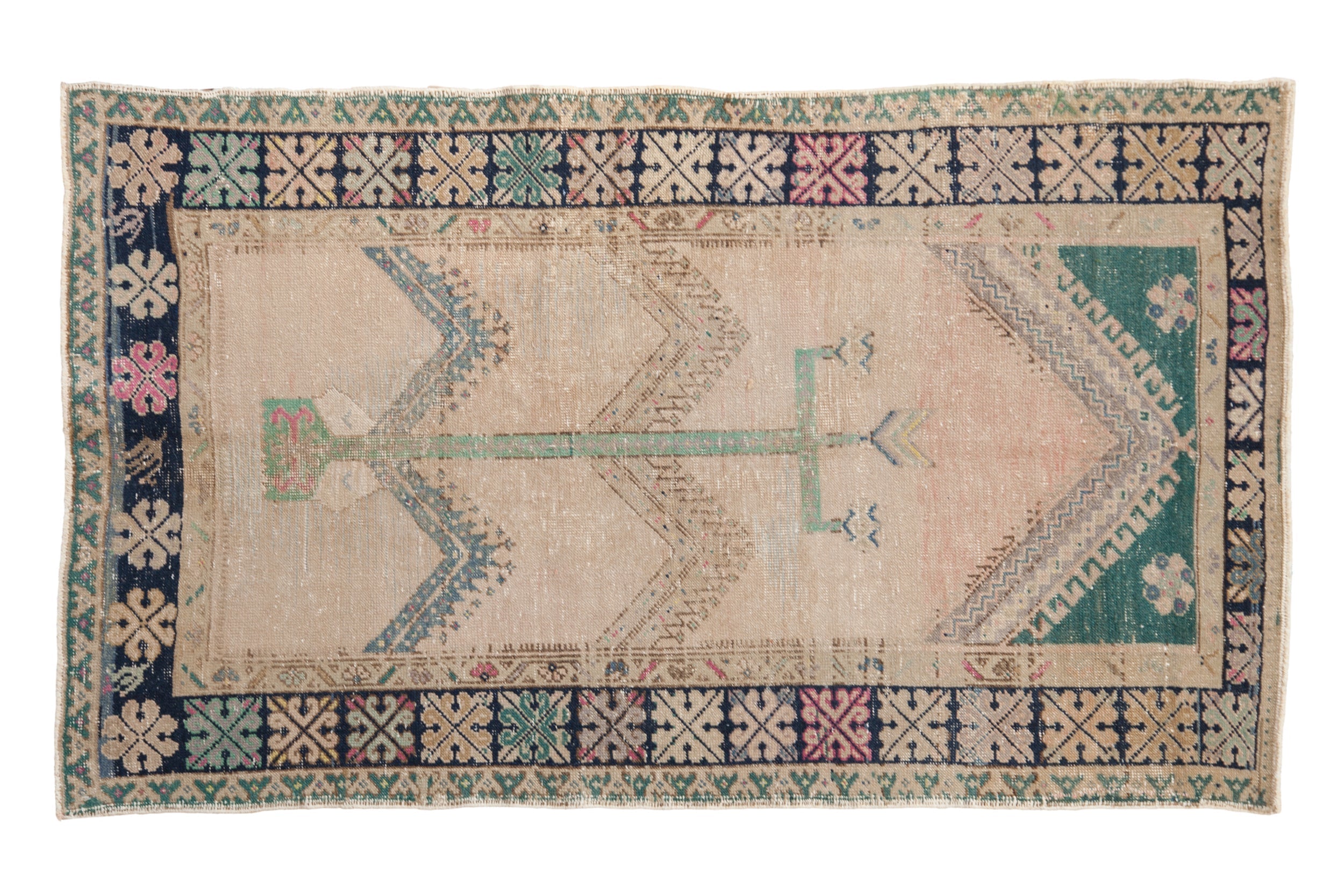 3.5x6 Vintage Distressed Oushak Rug by Old New House® - main product image for Resin Society