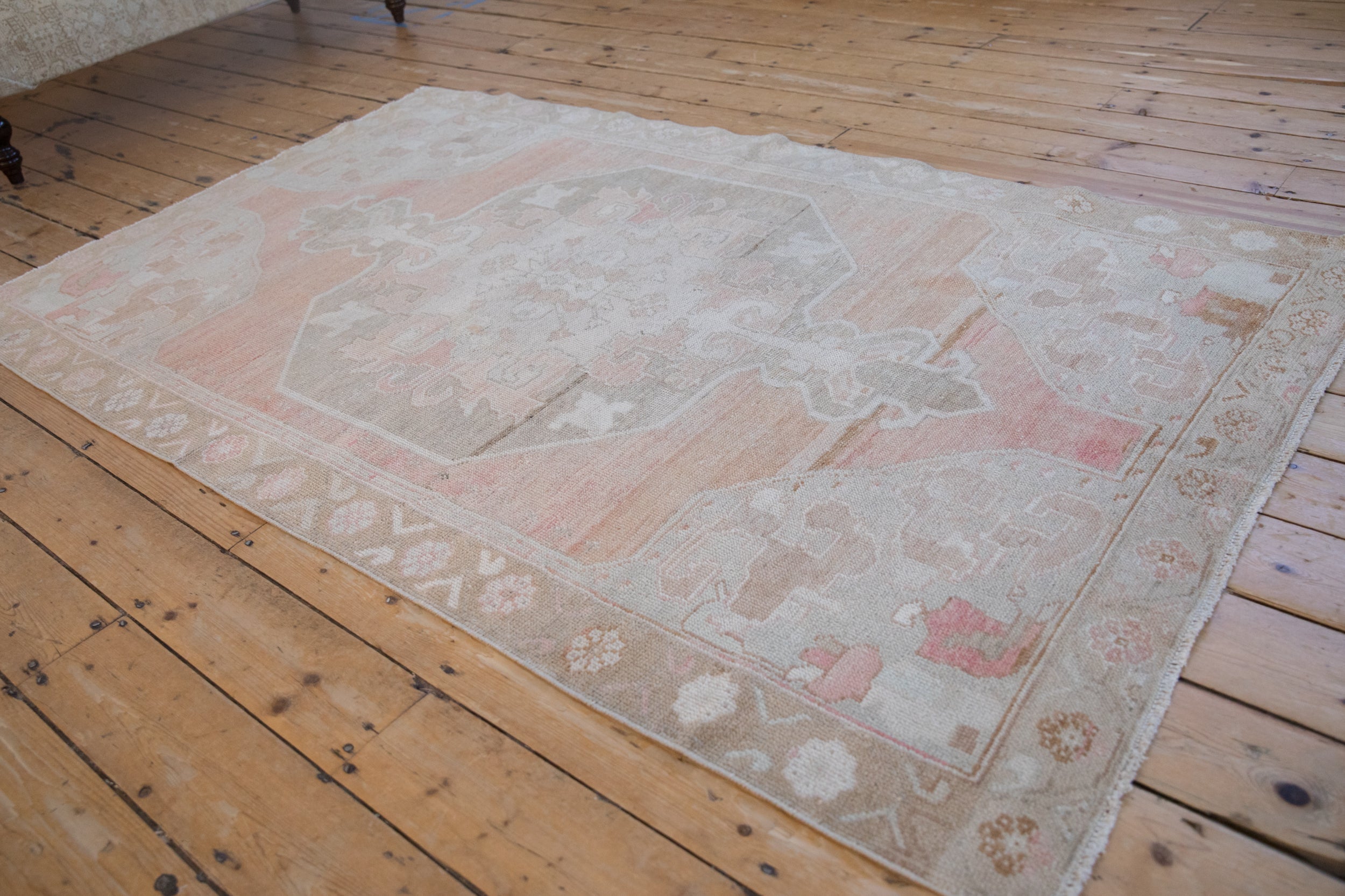 4.5x7.5 Vintage Distressed Oushak Rug by Old New House® - product image 5 for Resin Society