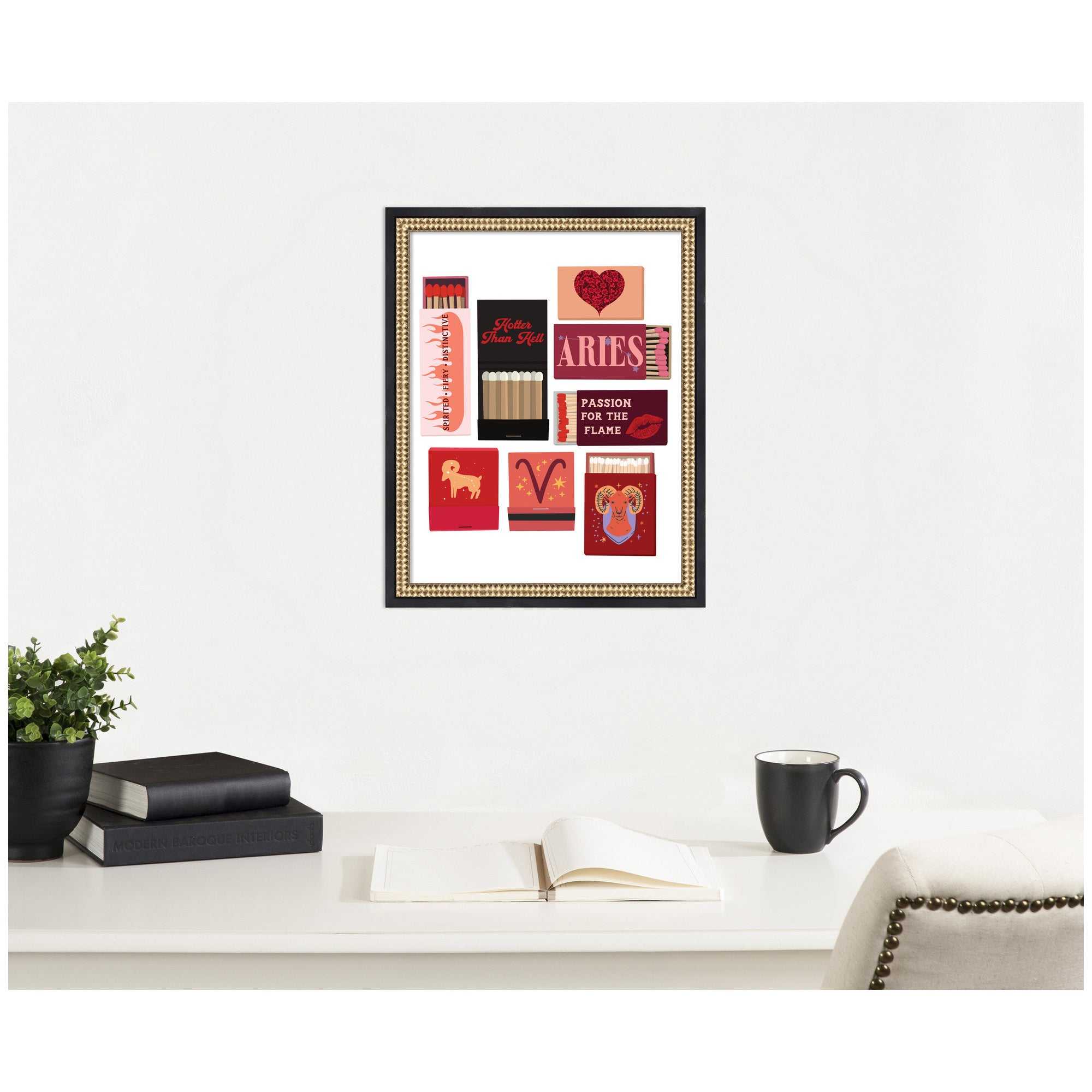 Aries Matchbooks 14x18 FC by Megan Ryan Framed Wall Art Print