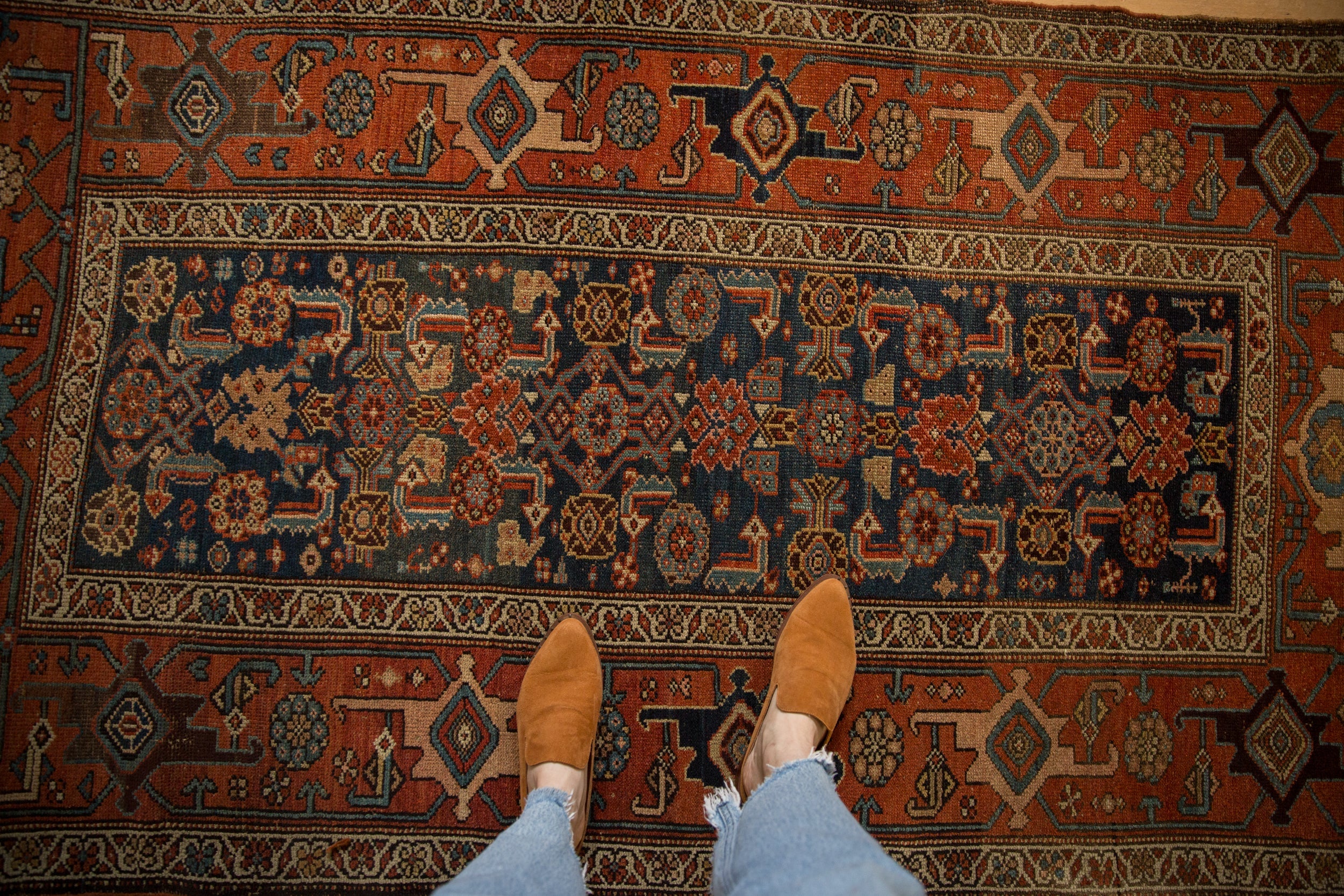 3.5x6.5 Antique Kurdish Hamadan Rug by Old New House® - product image 2 for Resin Society