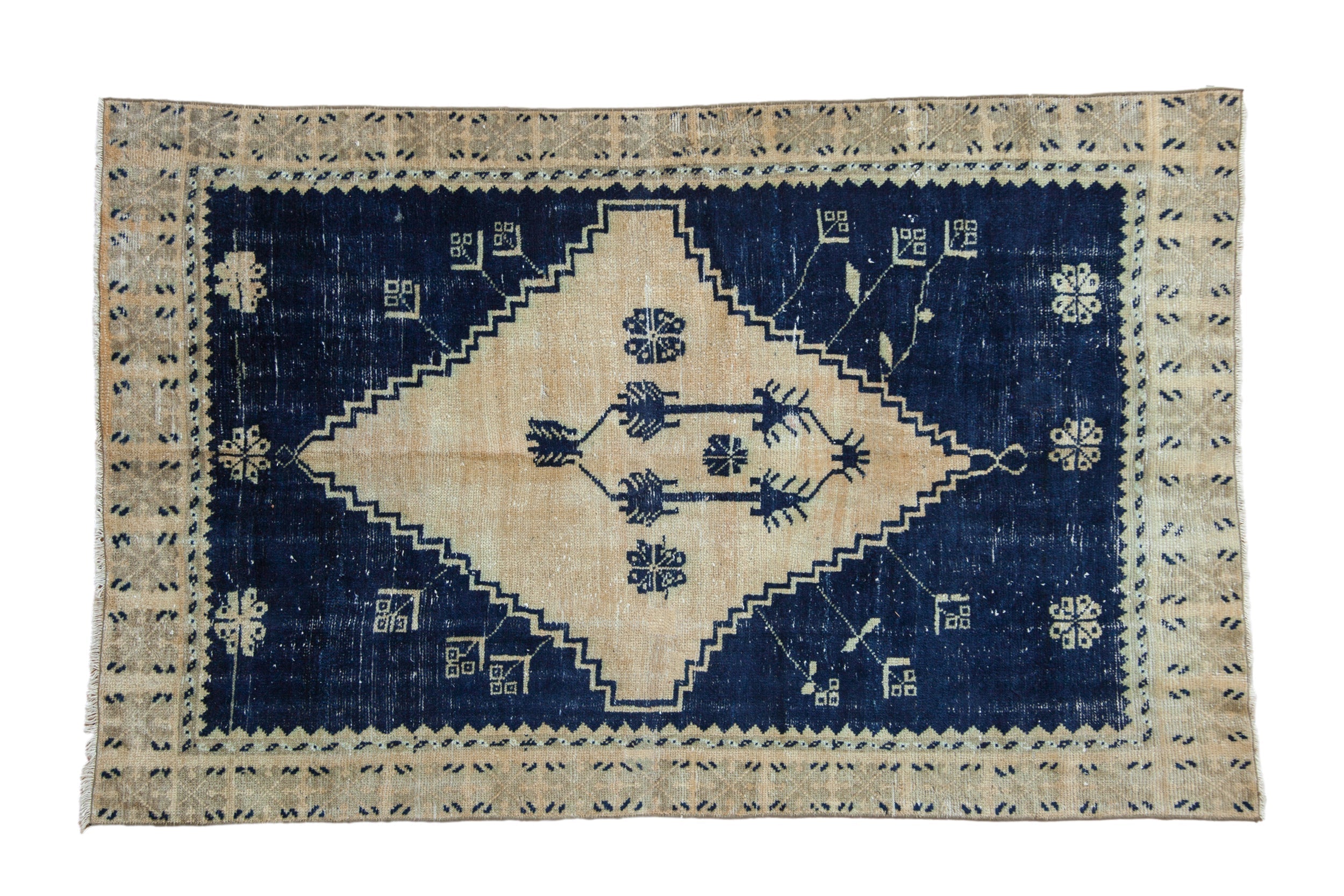 4.5x7.5 Vintage Distressed Oushak Rug by Old New House® - main product image for Resin Society