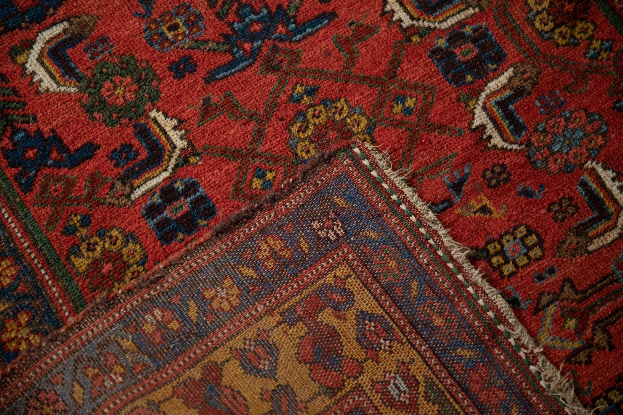4x7.5 Antique Kurdish Bijar Rug by Old New House® - product image 11 for Resin Society