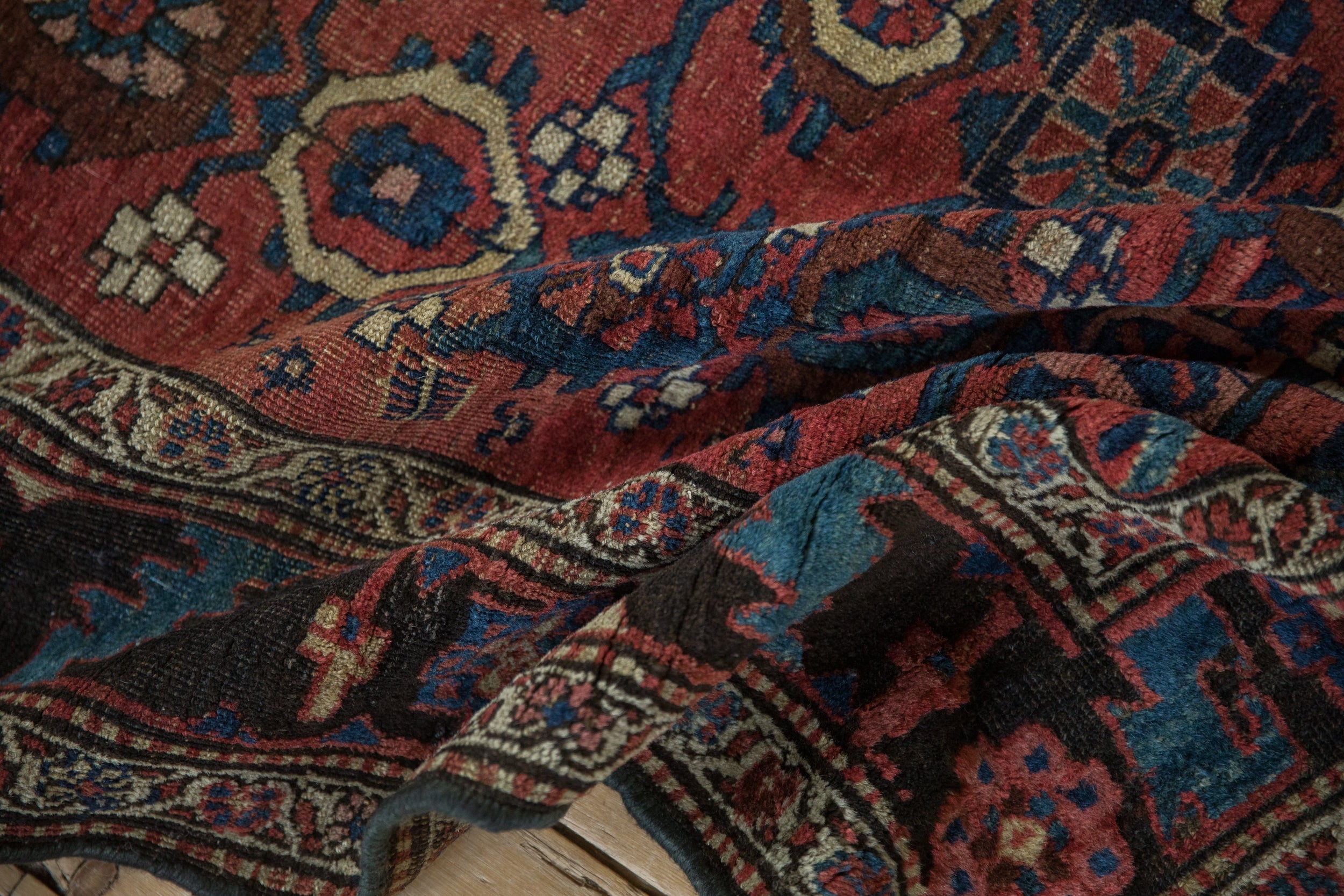 4x5.5 Antique Kurdish Bijar Rug by Old New House® - product image 9 for Resin Society