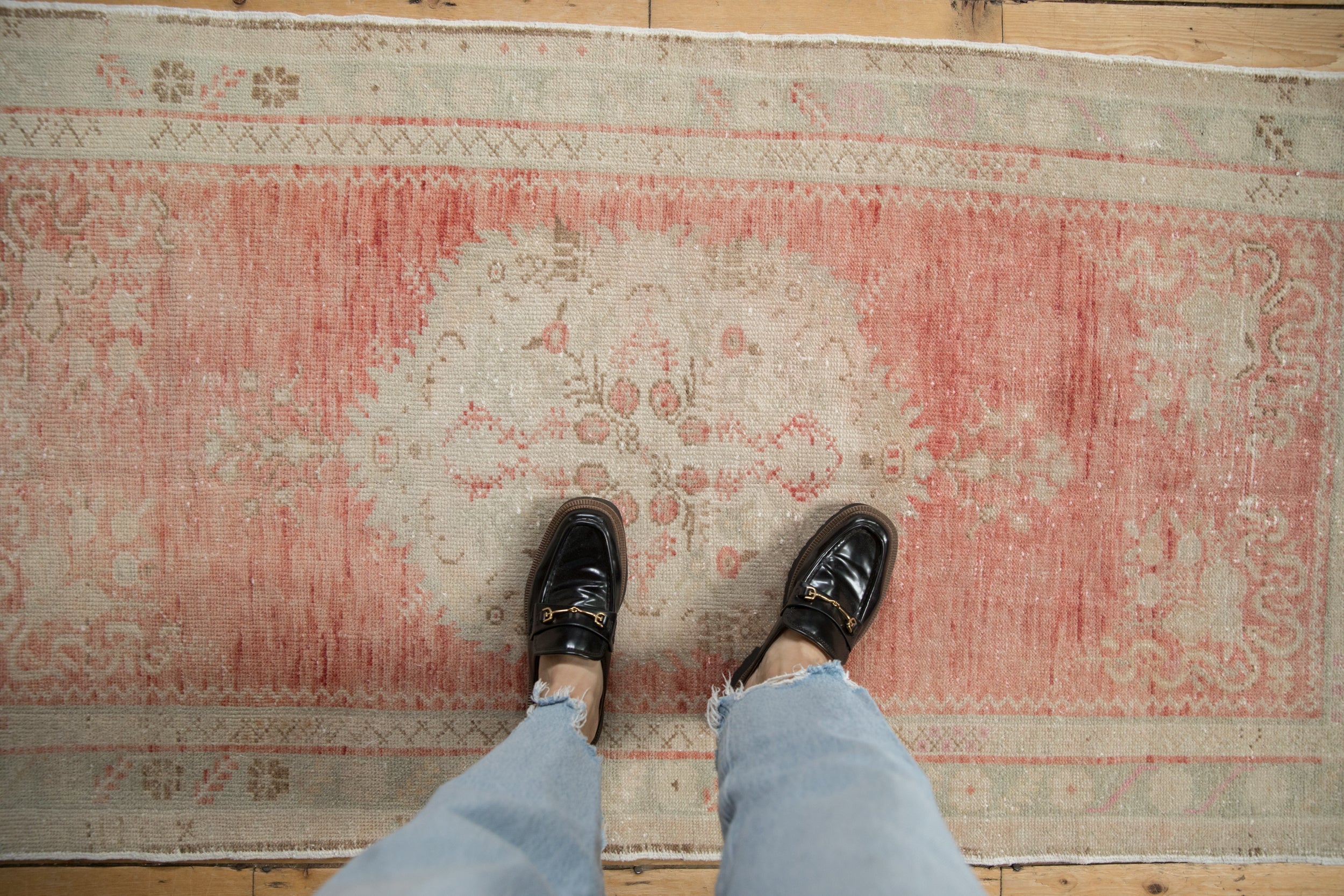 3x6 Vintage Distressed Oushak Rug Runner by Old New House® - product image 2 for Resin Society