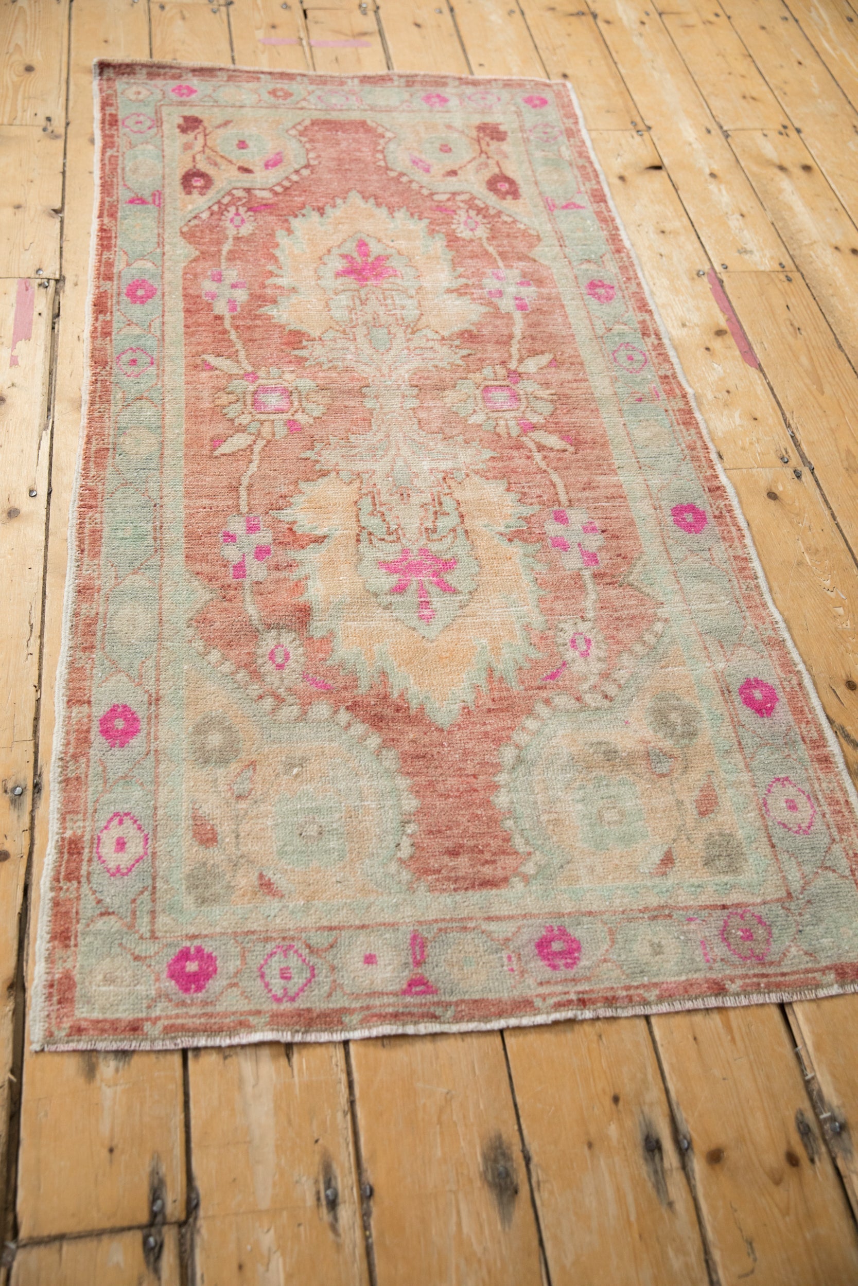 2.5x5.5 Vintage Distressed Oushak Rug Runner by Old New House® - product image 5 for Resin Society