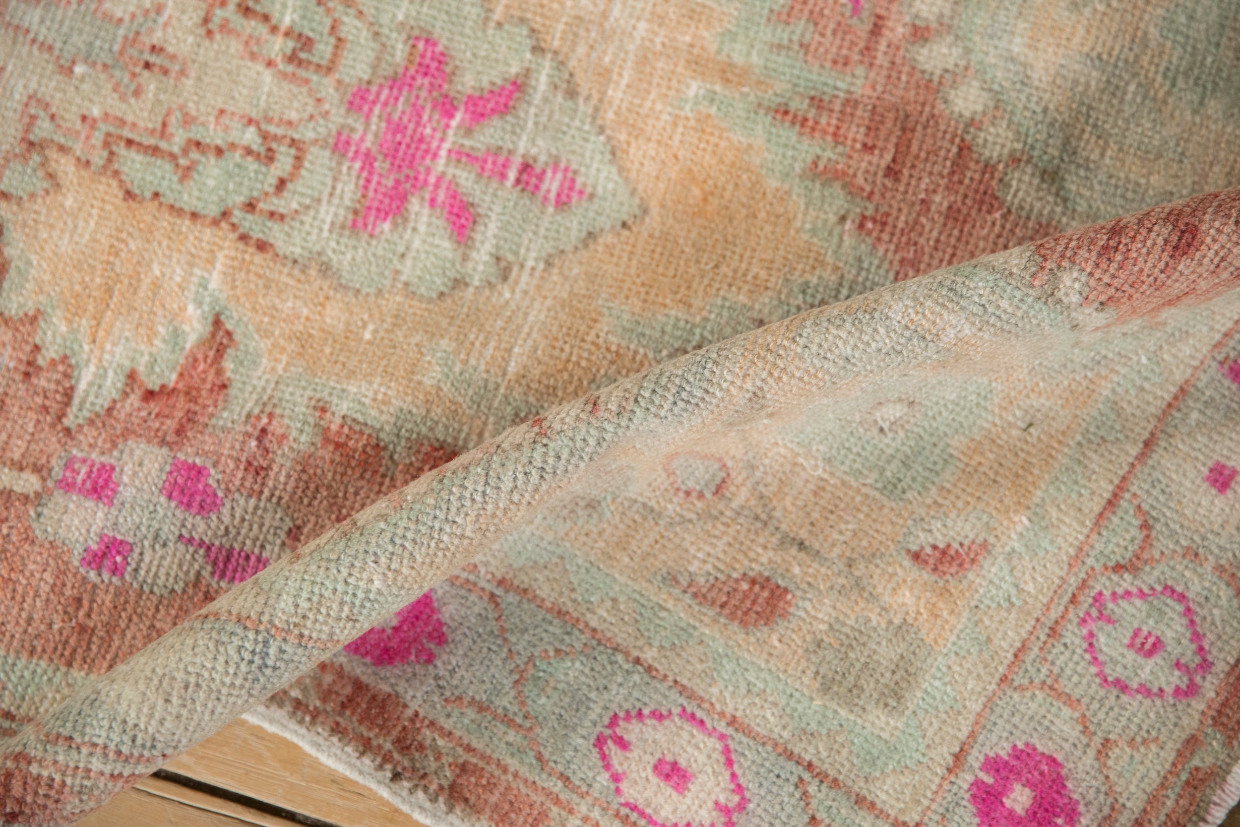 2.5x5.5 Vintage Distressed Oushak Rug Runner by Old New House® - product image 6 for Resin Society