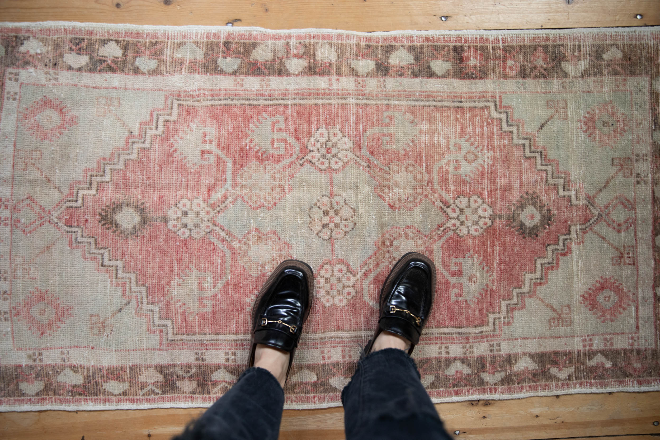 2.5x5 Vintage Distressed Oushak Rug Runner by Old New House® - product image 2 for Resin Society