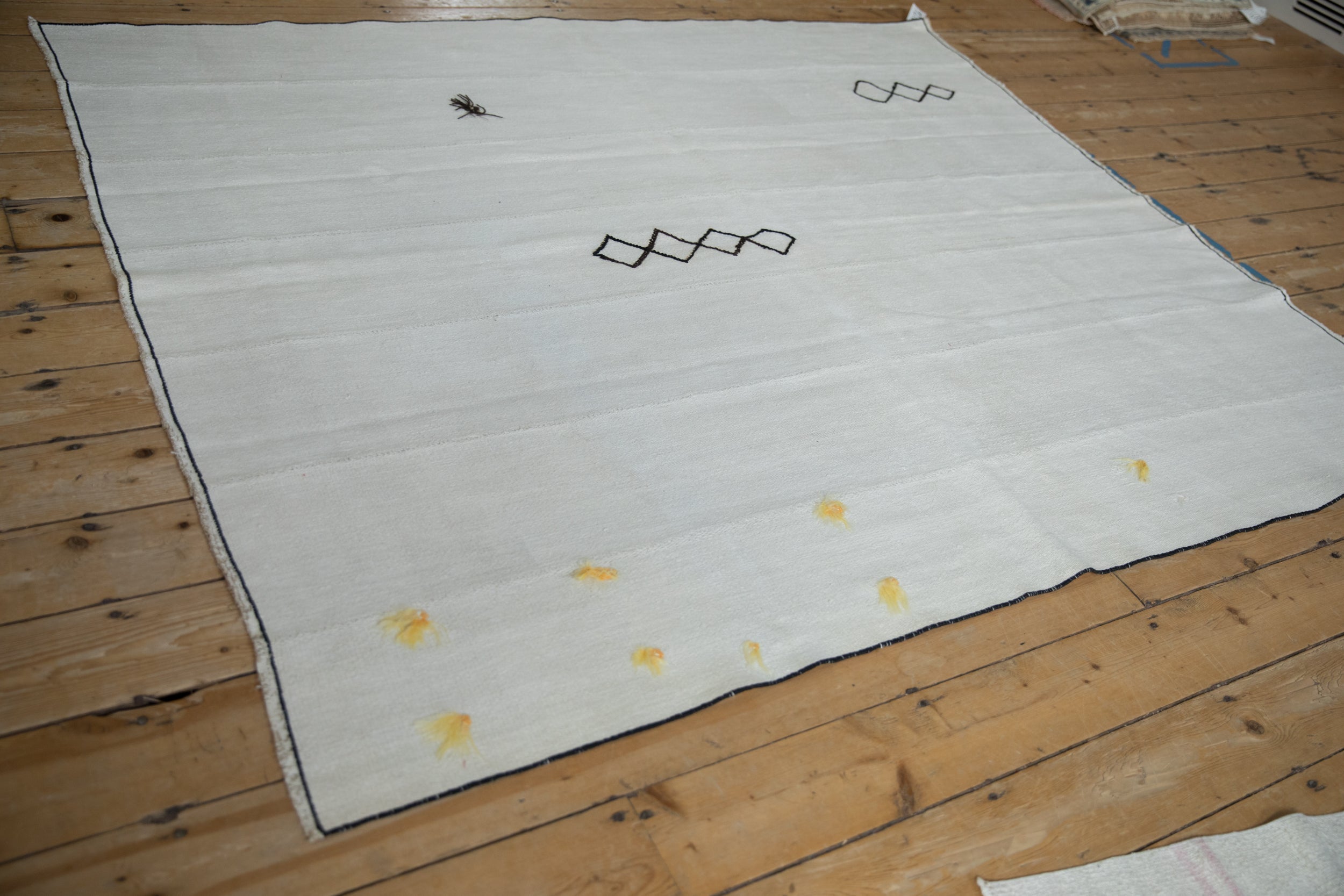 6x7 Vintage Hemp Kilim Square Carpet by Old New House® - product image 7 for Resin Society