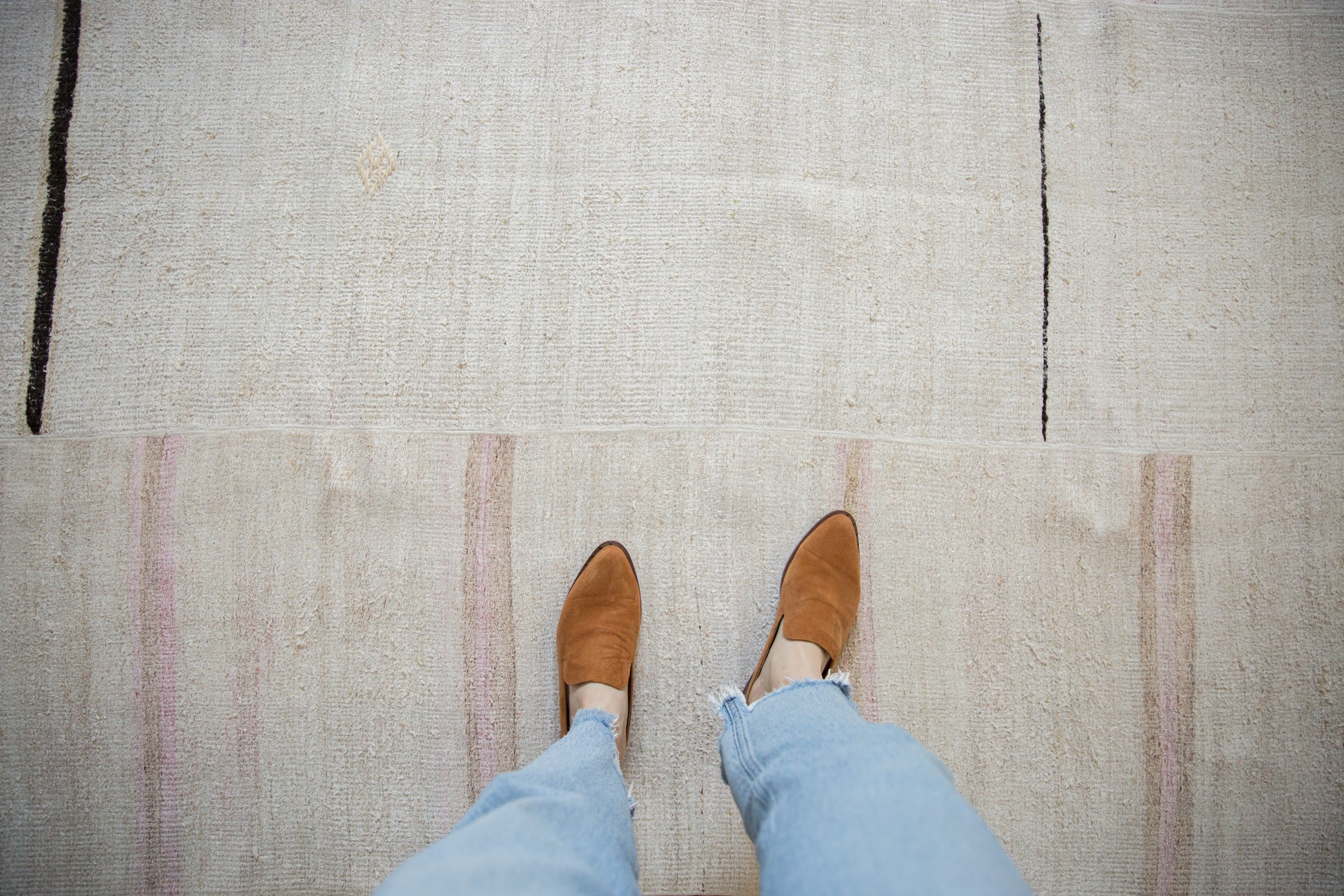 5.5x9.5 Vintage Hemp Kilim Carpet by Old New House® - product image 2 for Resin Society
