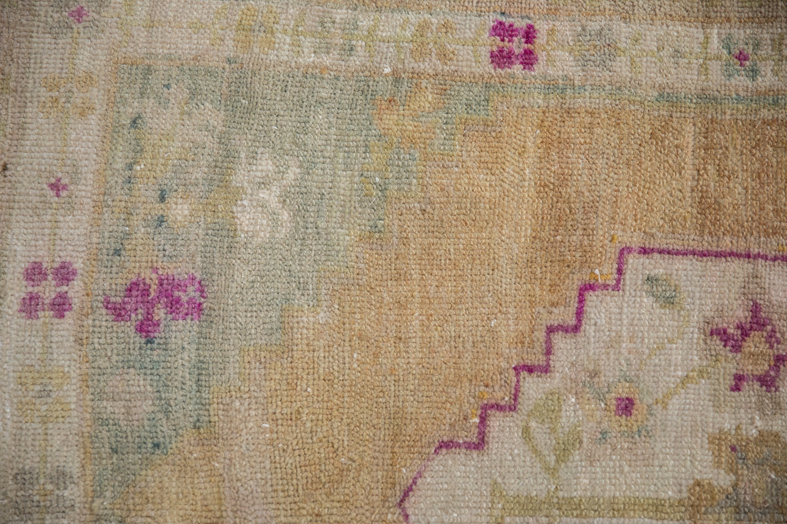 3.5x4.5 Vintage Distressed Oushak Square Rug by Old New House® - product image 3 for Resin Society