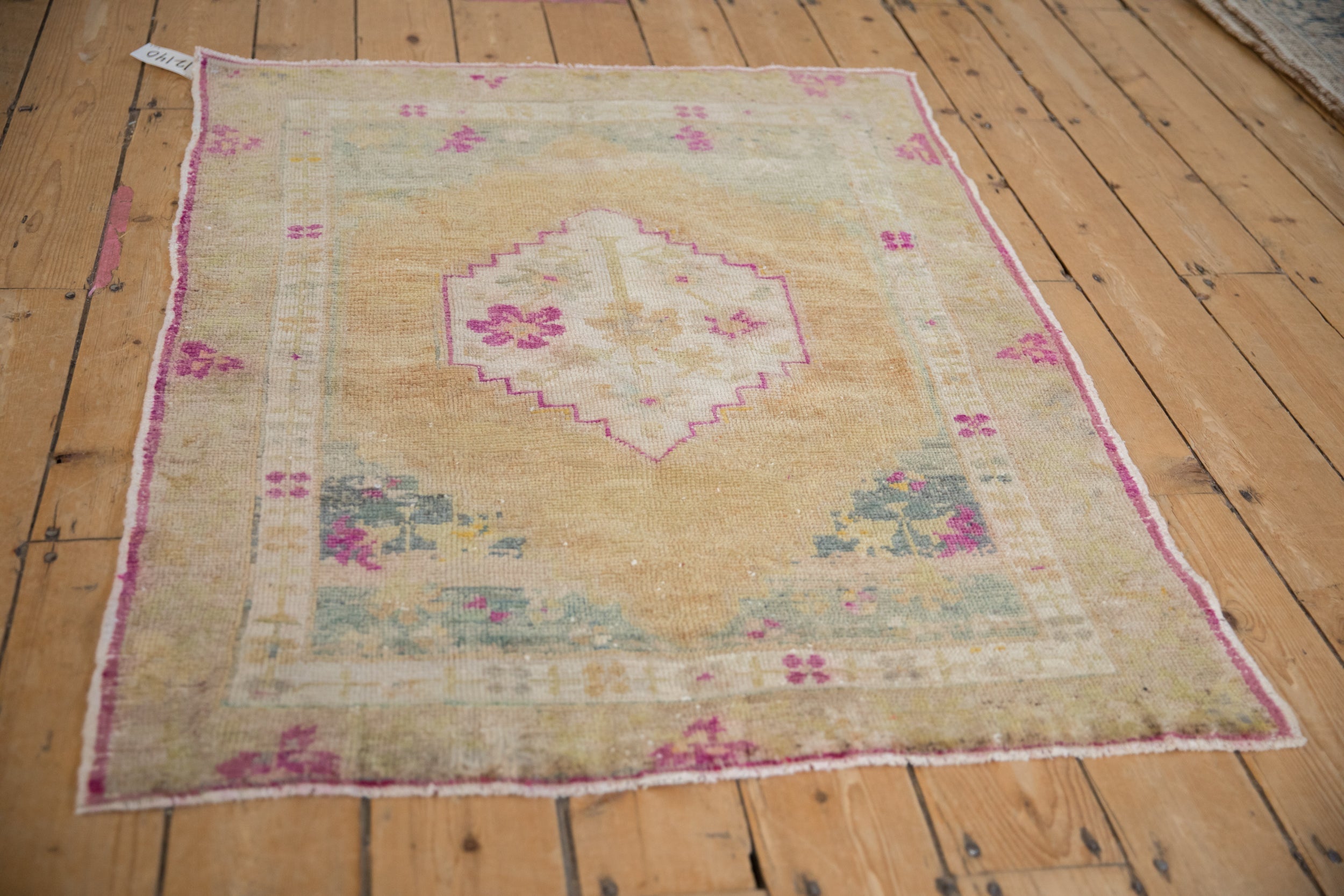 3.5x4.5 Vintage Distressed Oushak Square Rug by Old New House® - product image 4 for Resin Society