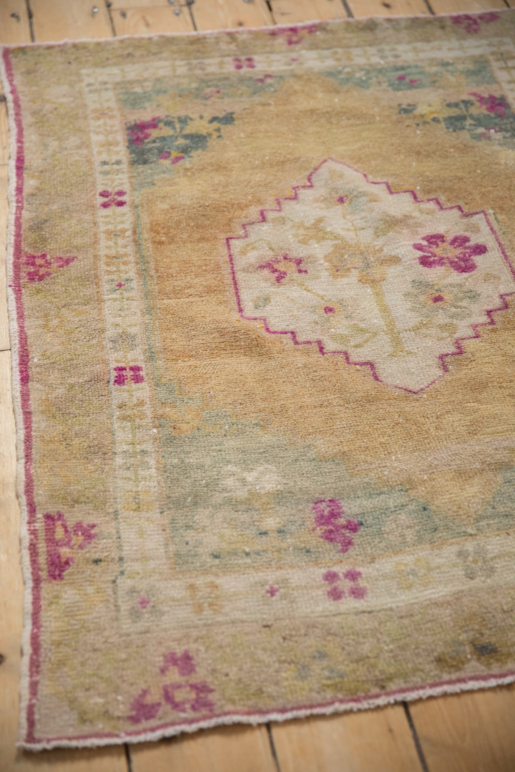 3.5x4.5 Vintage Distressed Oushak Square Rug by Old New House® - product image 6 for Resin Society