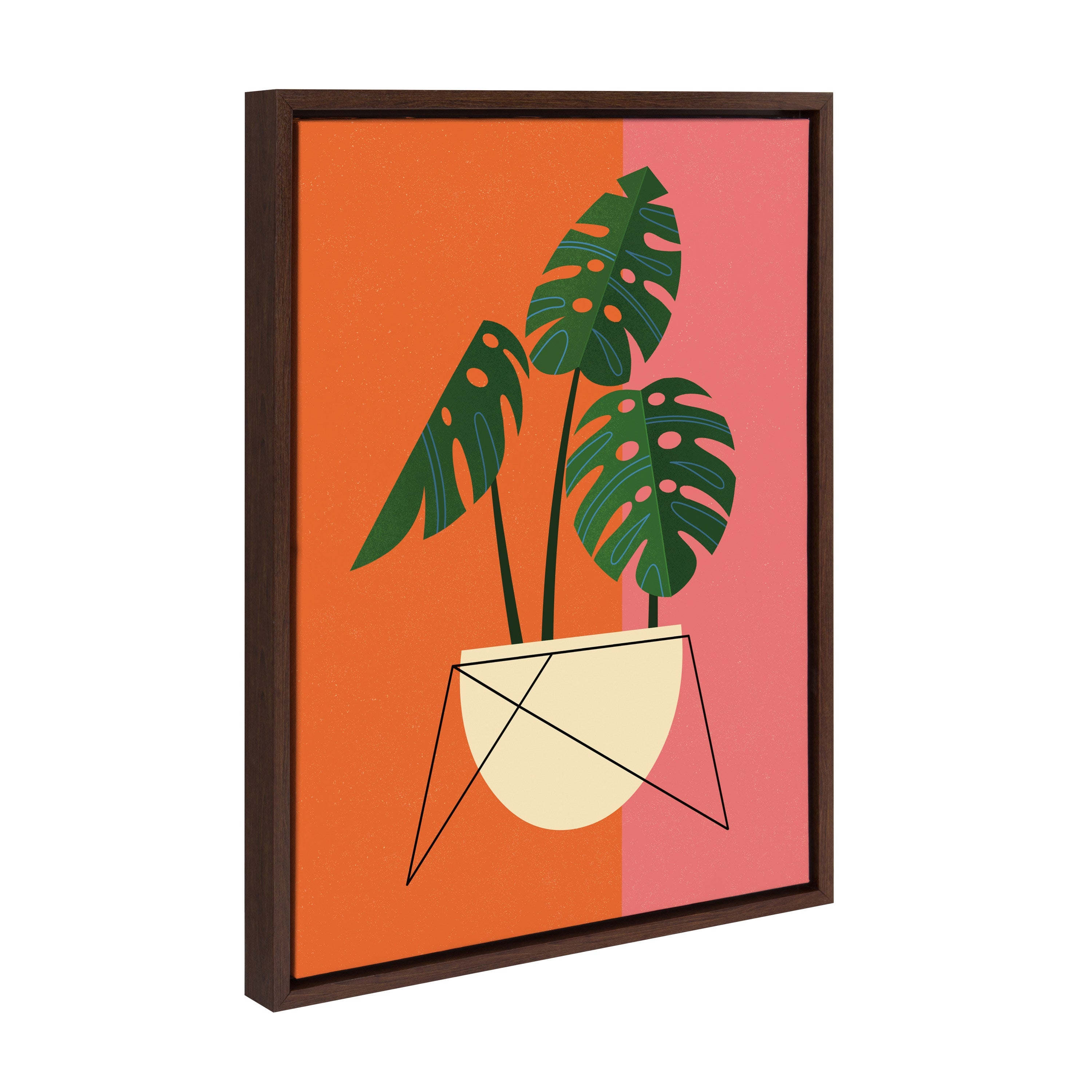 Sylvie Monstera Framed Canvas by kateandlaurel - product image 2 for Resin Society