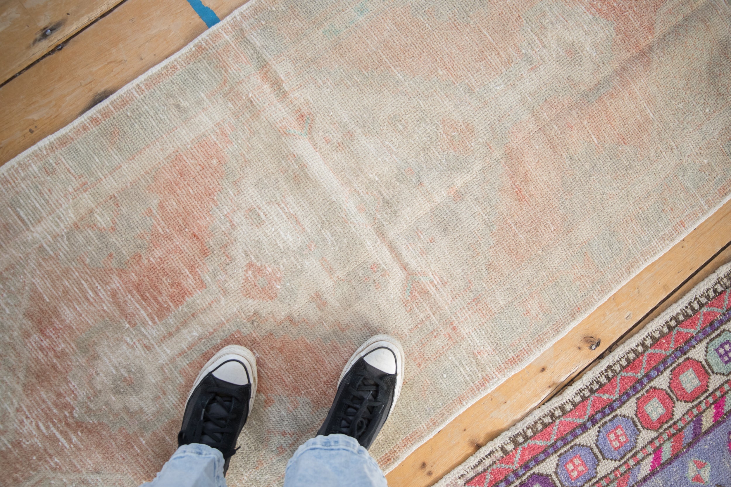 2.5x5.5 Vintage Distressed Oushak Rug Runner by Old New House® - product image 2 for Resin Society