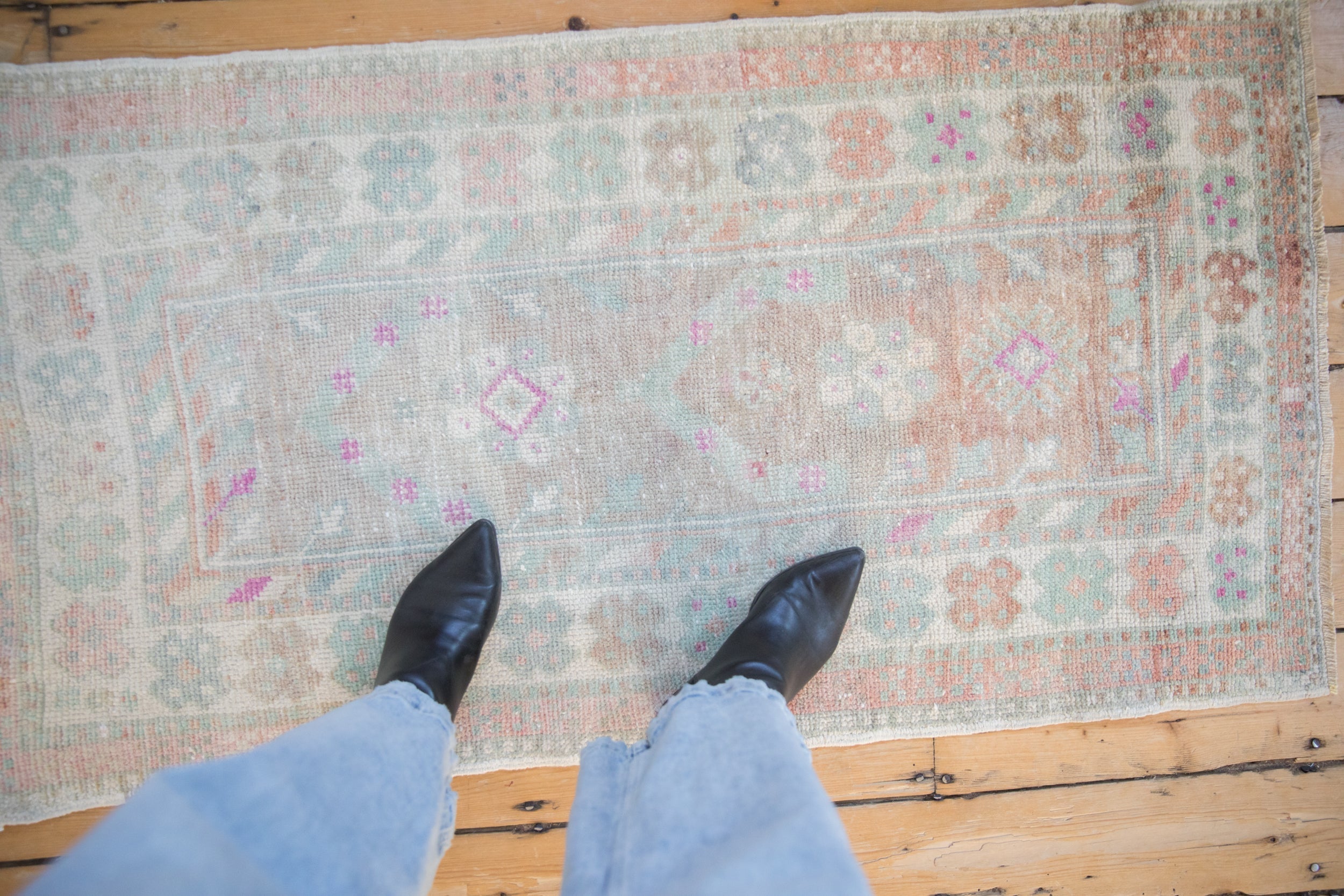 2.5x4.5 Vintage Distressed Oushak Rug by Old New House® - product image 2 for Resin Society