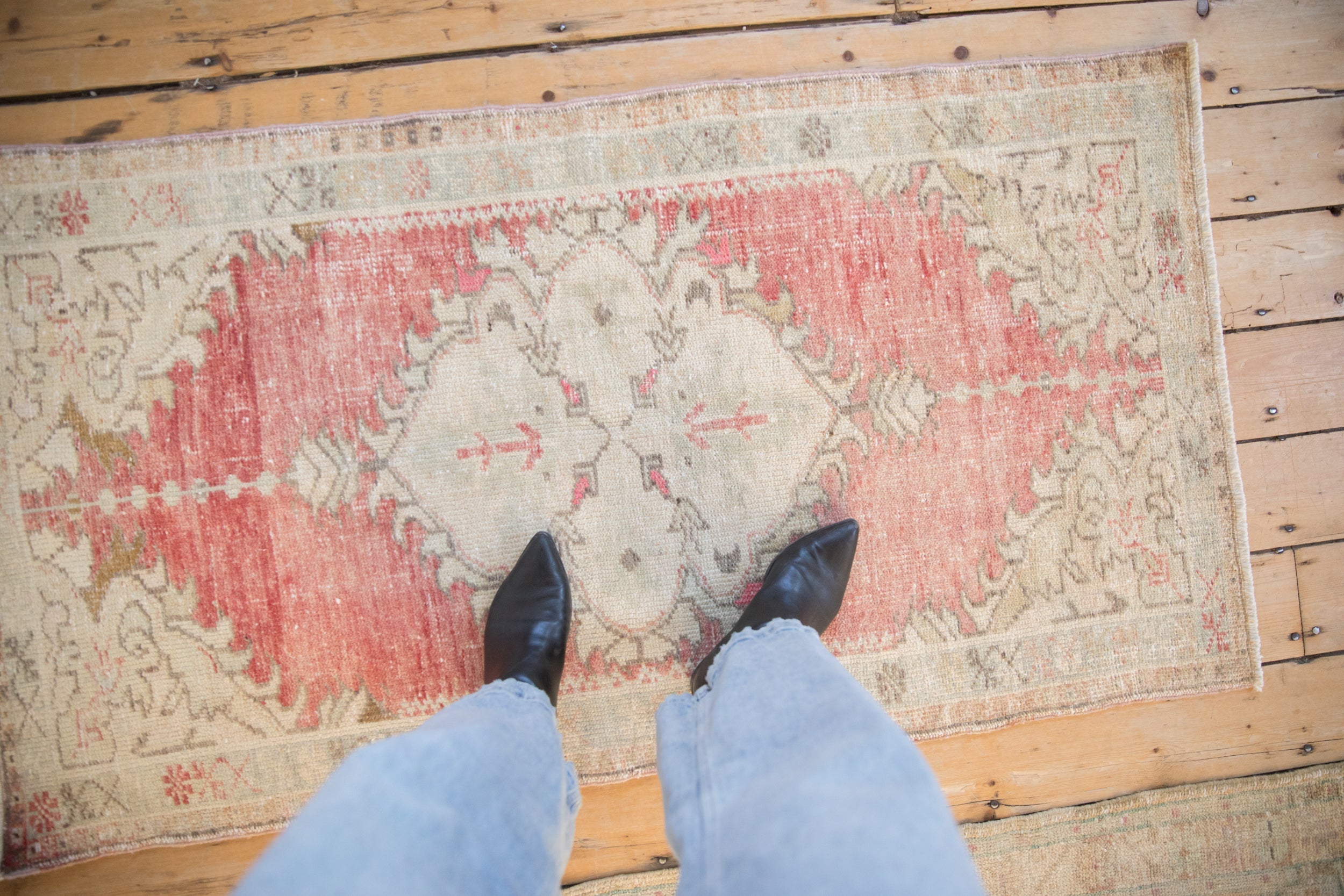 2.5x5 Vintage Distressed Oushak Rug Runner by Old New House® - product image 2 for Resin Society