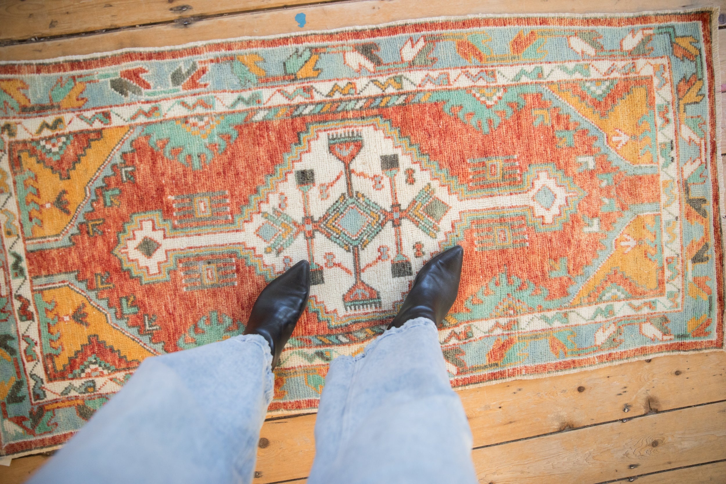 2.5x5.5 Vintage Oushak Rug Runner by Old New House® - product image 2 for Resin Society