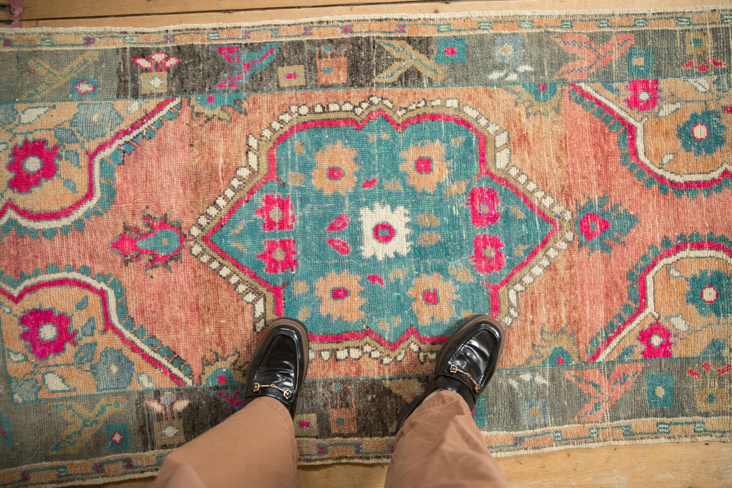 3x5.5 Vintage Distressed Oushak Rug by Old New House® - product image 2 for Resin Society