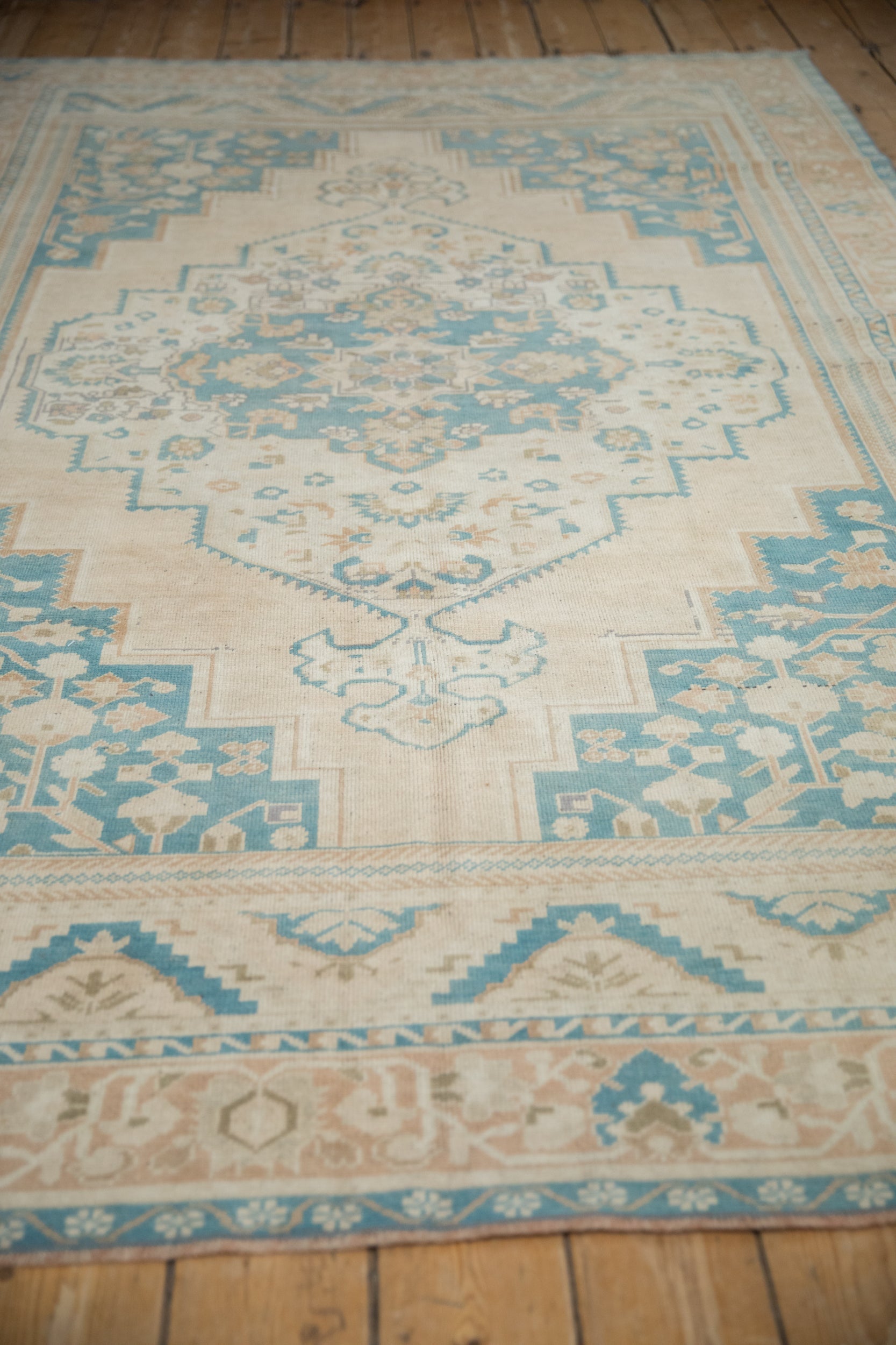 6x9.5 Vintage Distressed Oushak Carpet by Old New House® - product image 5 for Resin Society