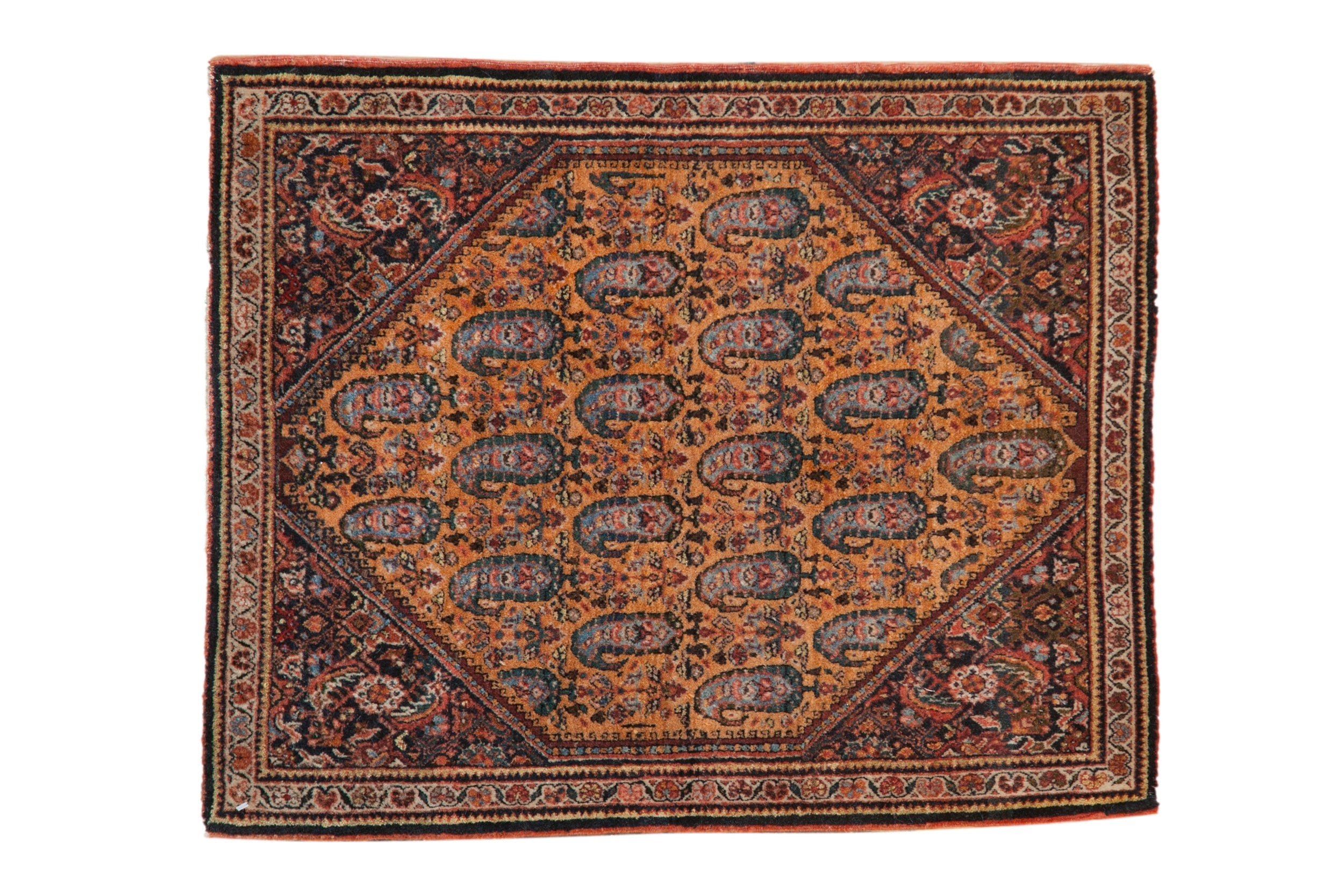2x2.5 Vintage Fine Sarouk Square Rug Mat by Old New House® - main product image for Resin Society