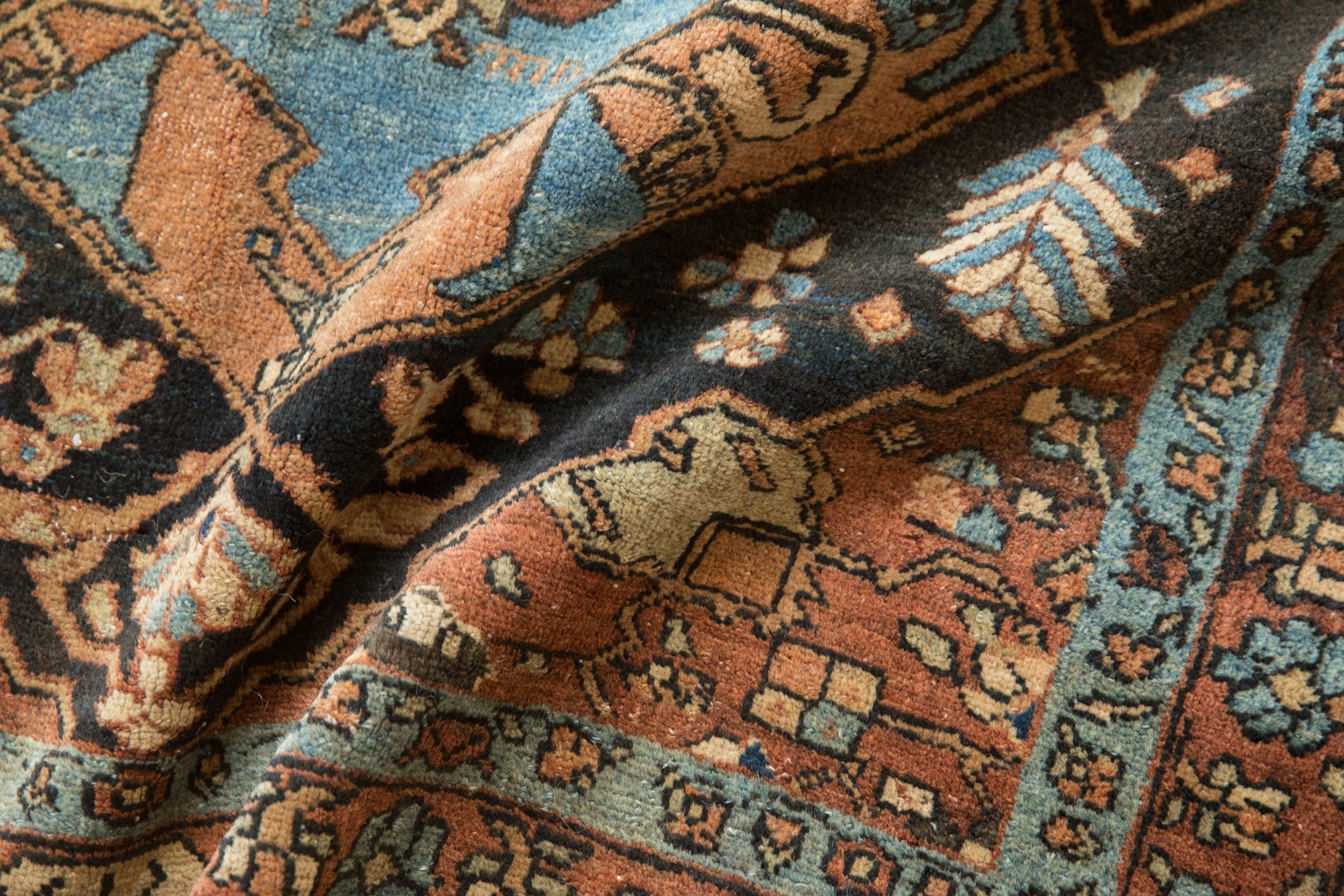 3.5x4.5 Vintage Fine Heriz Square Rug by Old New House® - product image 8 for Resin Society